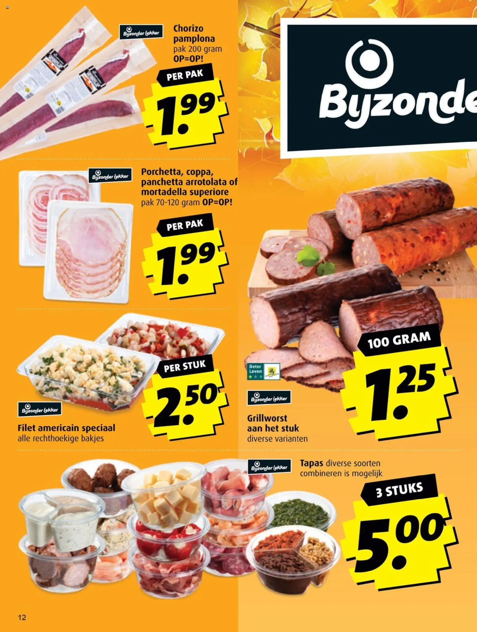 {H1} | Pagina: 12 | Producten: Chorizo, Tortazsele