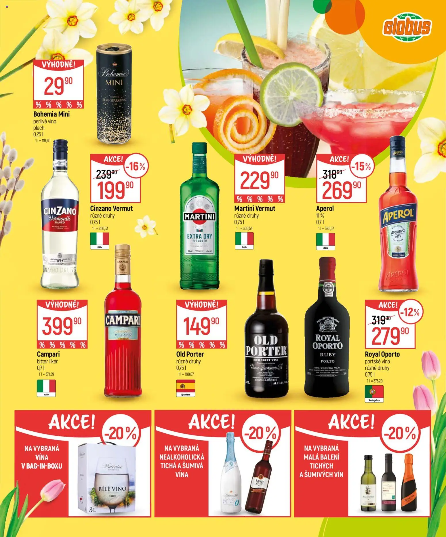 Globus leták - Velikonoce od 04.03.2026 | Strana: 31 | Produkty: Víno, Martini, Campari, Plech
