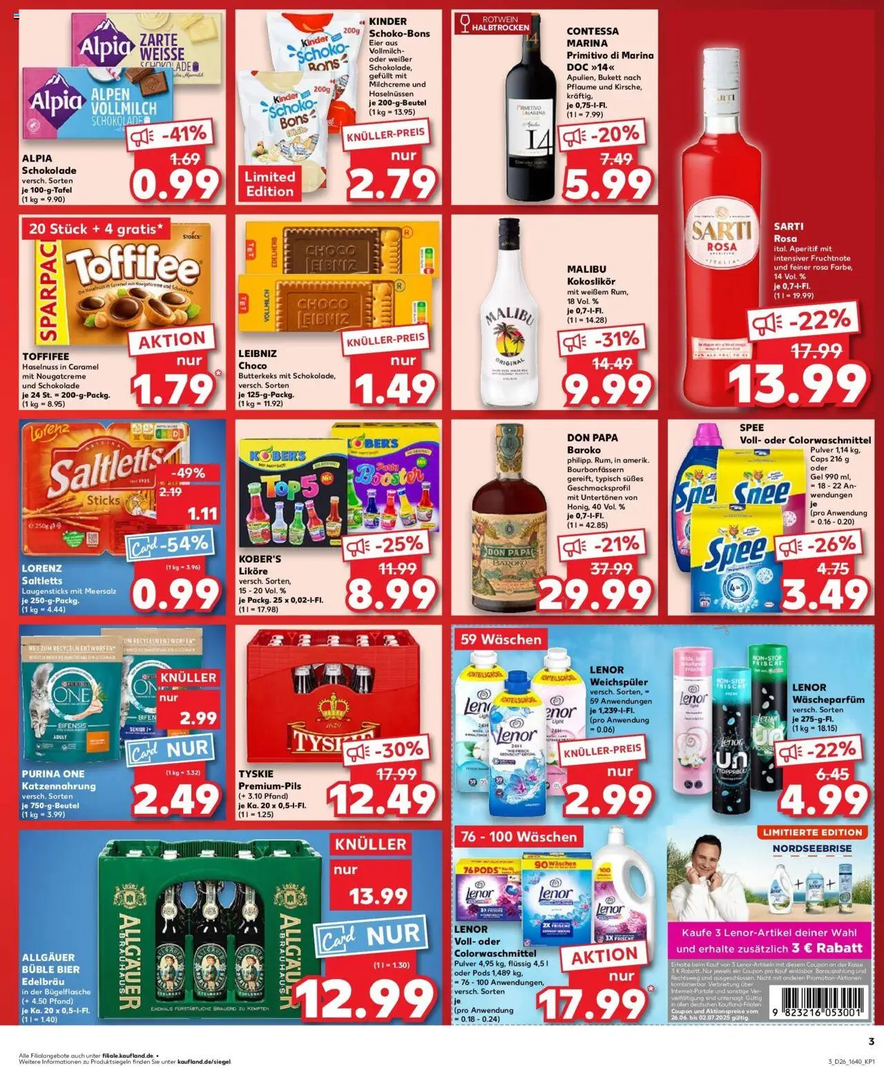 Kaufland prospekt Westerburg	 - gültig ab dem 29.06.2025 | Seite: 14 | Produkte: Schokolade, Rotwein, Rum, Toffifee