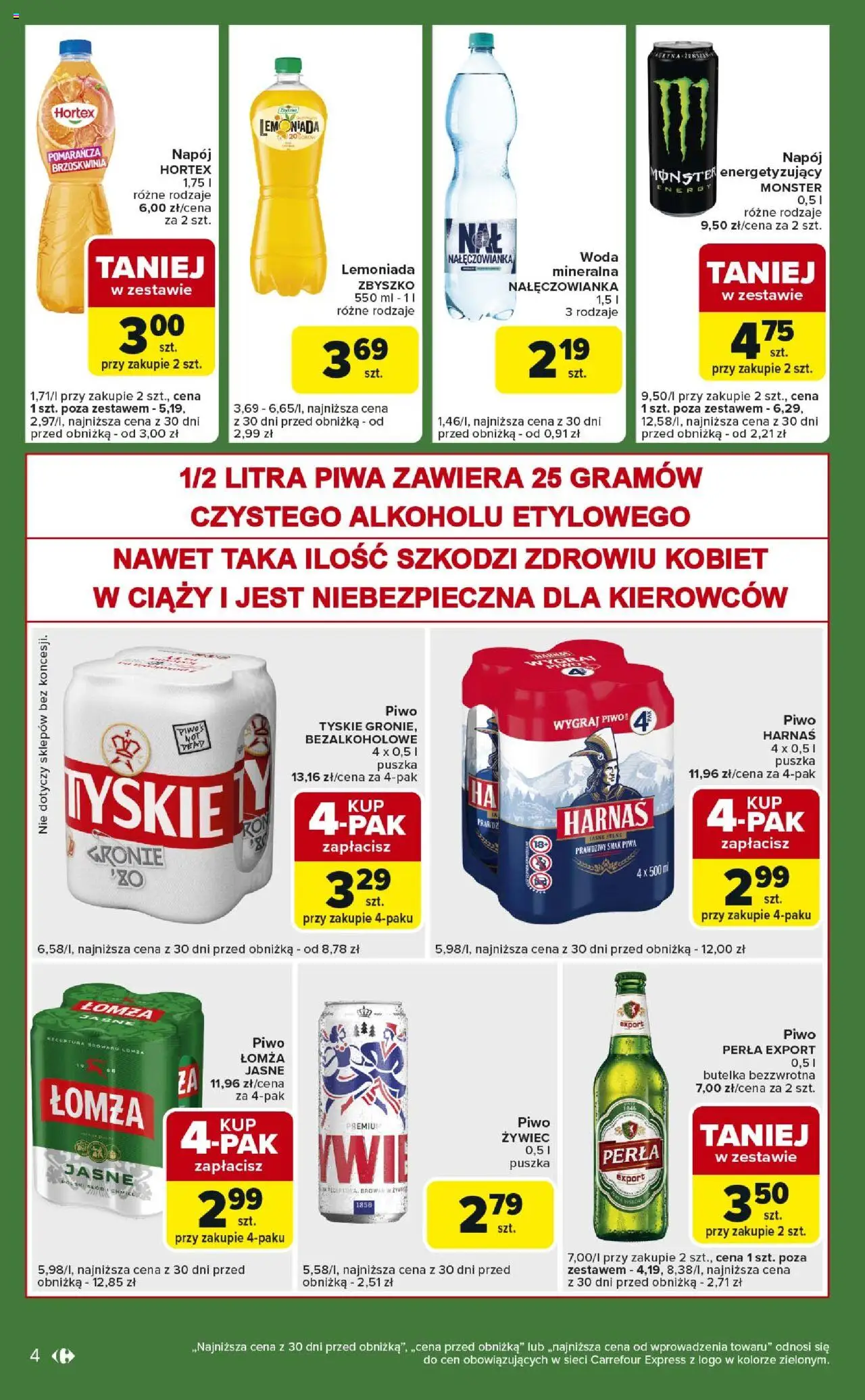 Carrefour Gazetka - Express II od 26.08.2025 | Strona: 4 | Produkty: Brzoskwinia, Tyskie, Piwo, Woda
