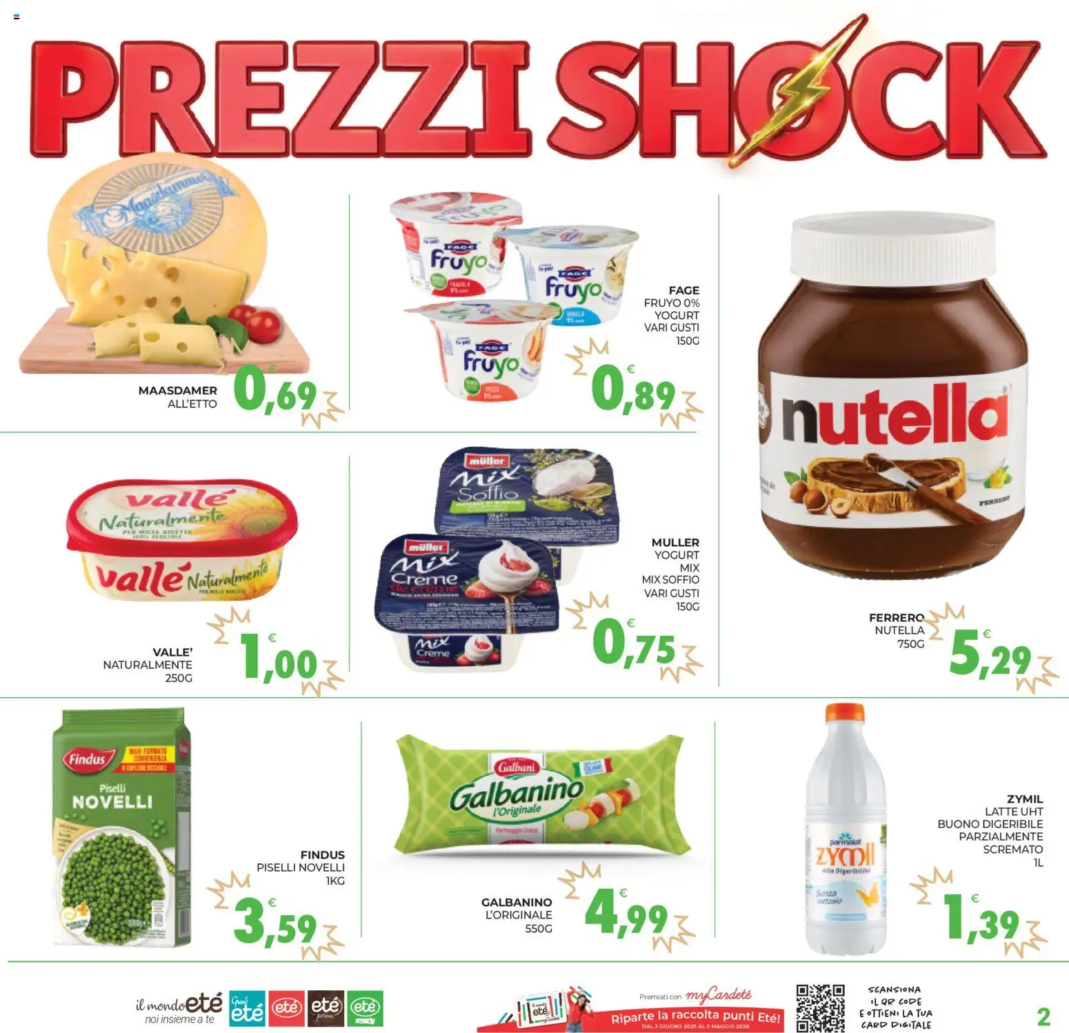 Volantino Eté del 11.03.2026 | Pagina: 2 | Prodotti: Yogurt, Tè, Latte, Piselli