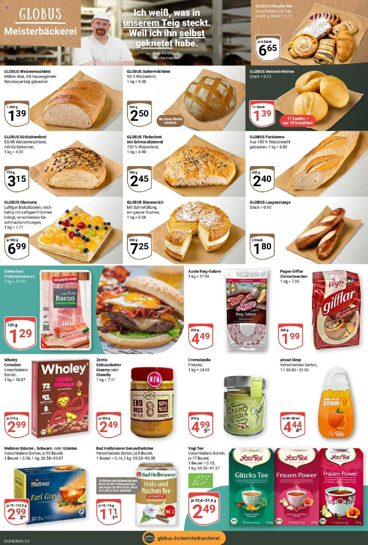 Globus prospekt Duisburg	 - gültig ab dem 28.07.2025 | Seite: 5 | Produkte: Bad, Weizenmehl, Sirup, Tee