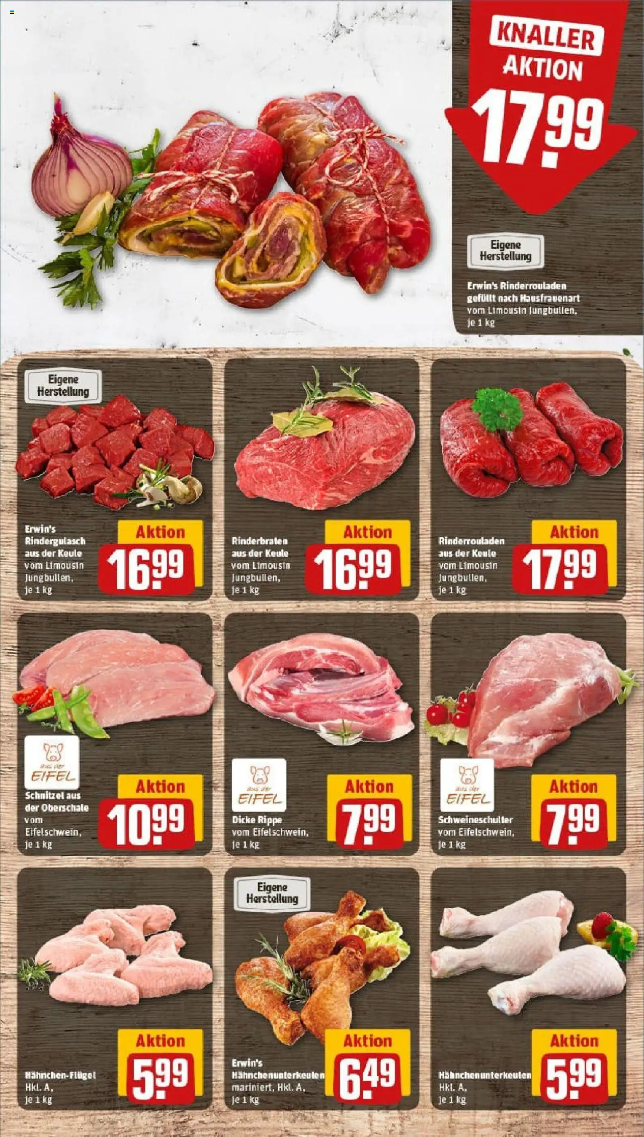 Rewe prospekt Niederkassel / Ranzel	 - gültig ab dem 06.07.2025 | Seite: 8 | Produkte: Rinderbraten, Rindergulasch, Hahnchen, Schnitzel