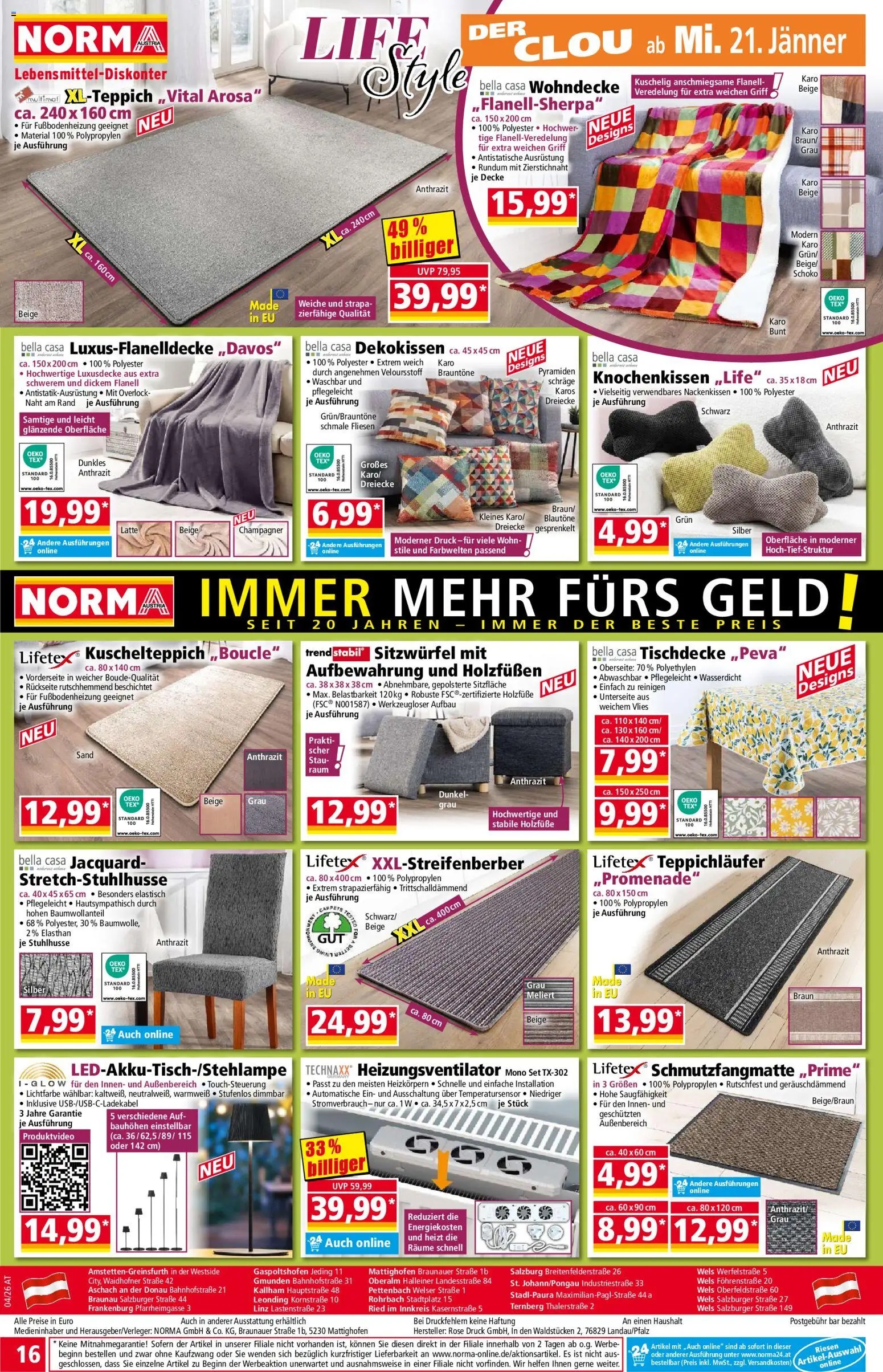 Norma Flugblatt gültig ab 19.01.2026 | Seite: 16 | Produkte: Decke