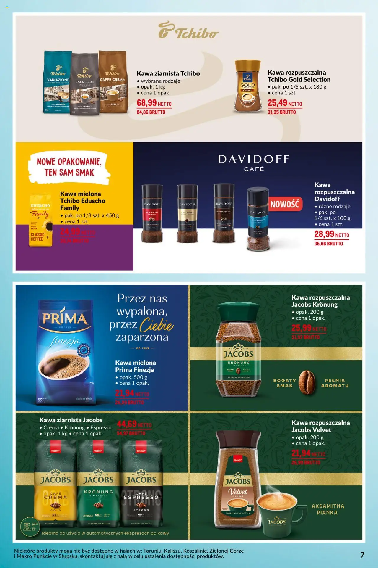 Makro Gazetka - Na uroczyste okazje od 13.05.2025 | Strona: 7 | Produkty: Kawa ziarnista, Kawa rozpuszczalna, Tchibo, Kawa