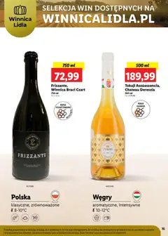 Lidl Katalog karta win od 07.07.2025 | Strona: 16 | Produkty: Wino białe musujące, Wino