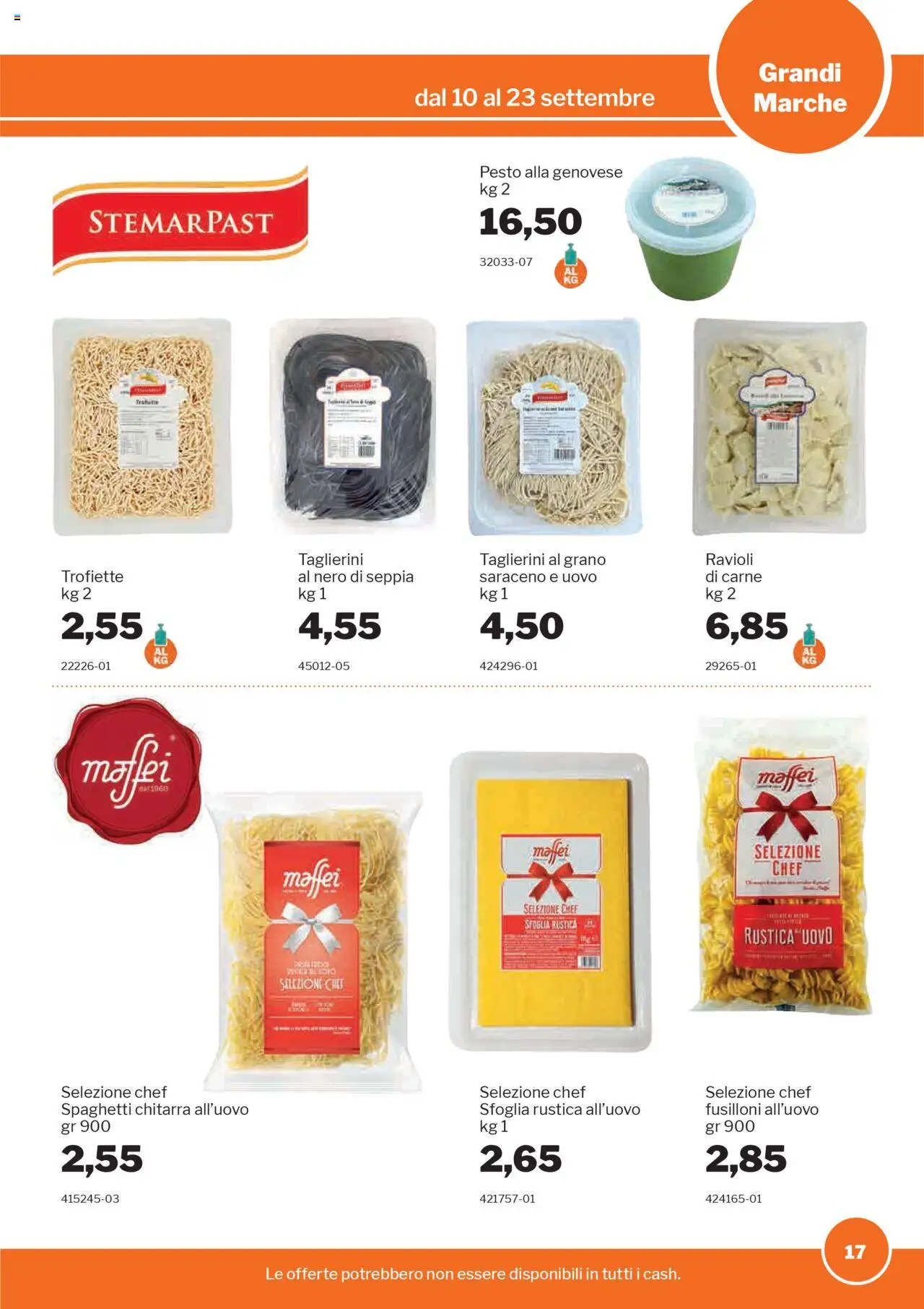 Volantino Sogegross del 10.09.2025 | Pagina: 17 | Prodotti: Pesto, Ravioli
