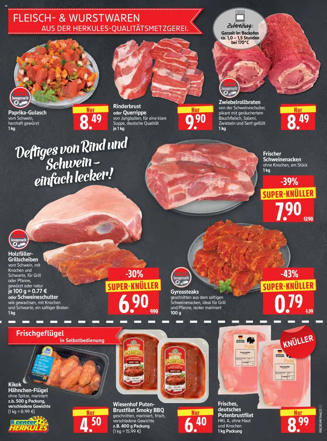 HERKULES Prospekt 	 - gültig ab dem 21.07.2025 | Seite: 2 | Produkte: Pute, Schweinenacken, Zwiebeln, Fleisch