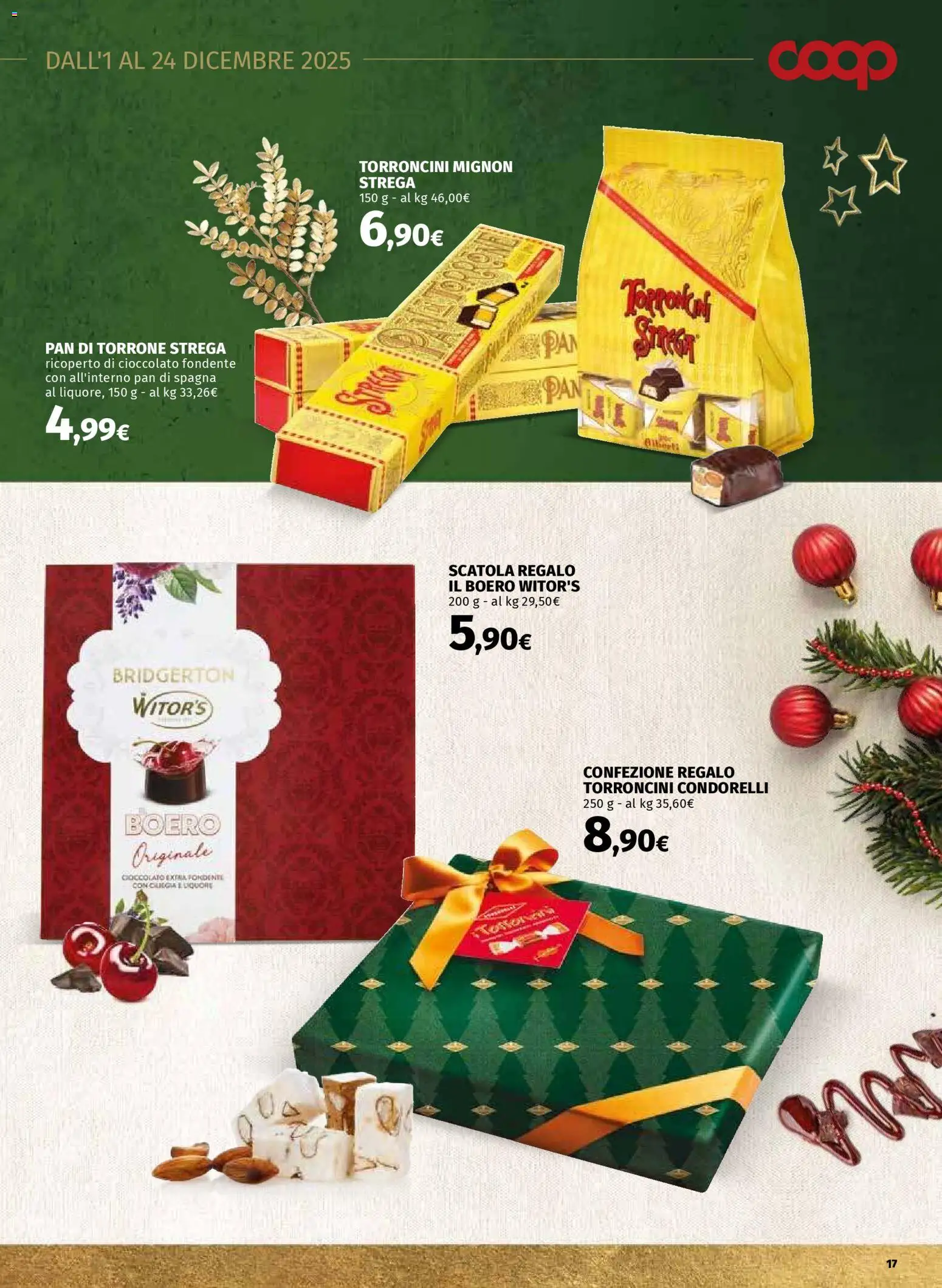 Volantino COOP del 01.12.2025 | Pagina: 17 | Prodotti: Cioccolato, Torroncini, Scatola