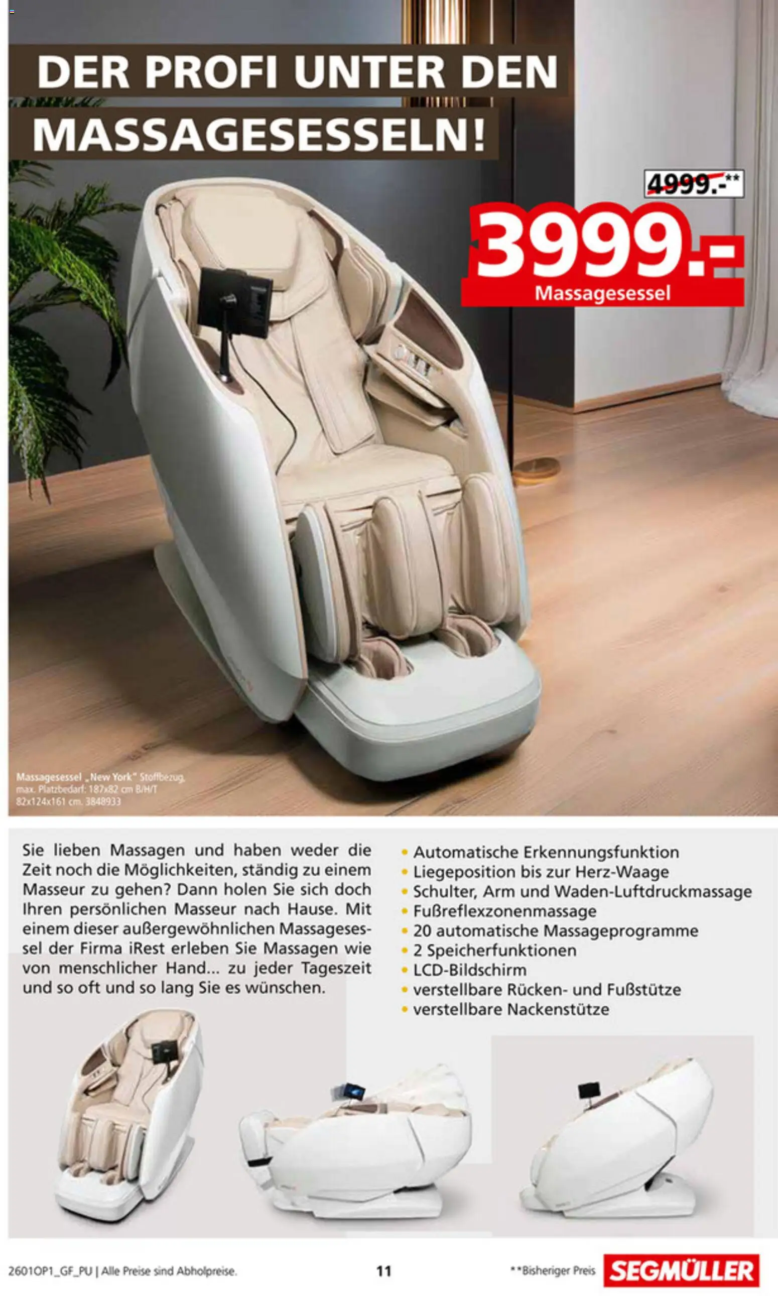 Segmüller Sessel Spezial – gültig ab 29.12.2025 | Seite: 11