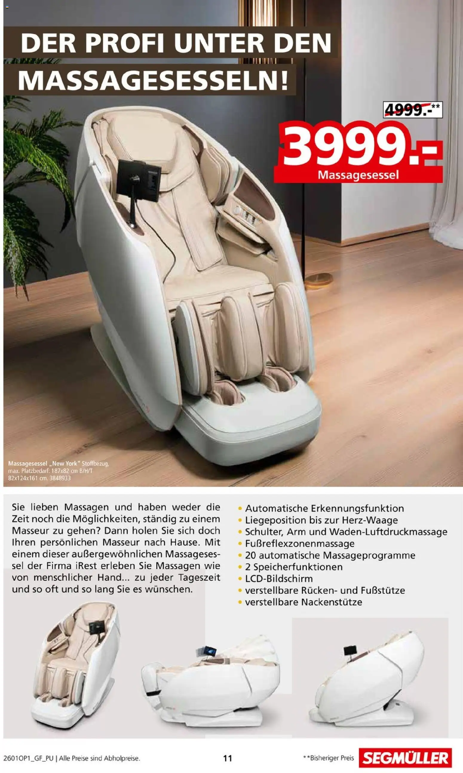 Segmüller Sessel Spezial – gültig ab 29.12.2025 | Seite: 11