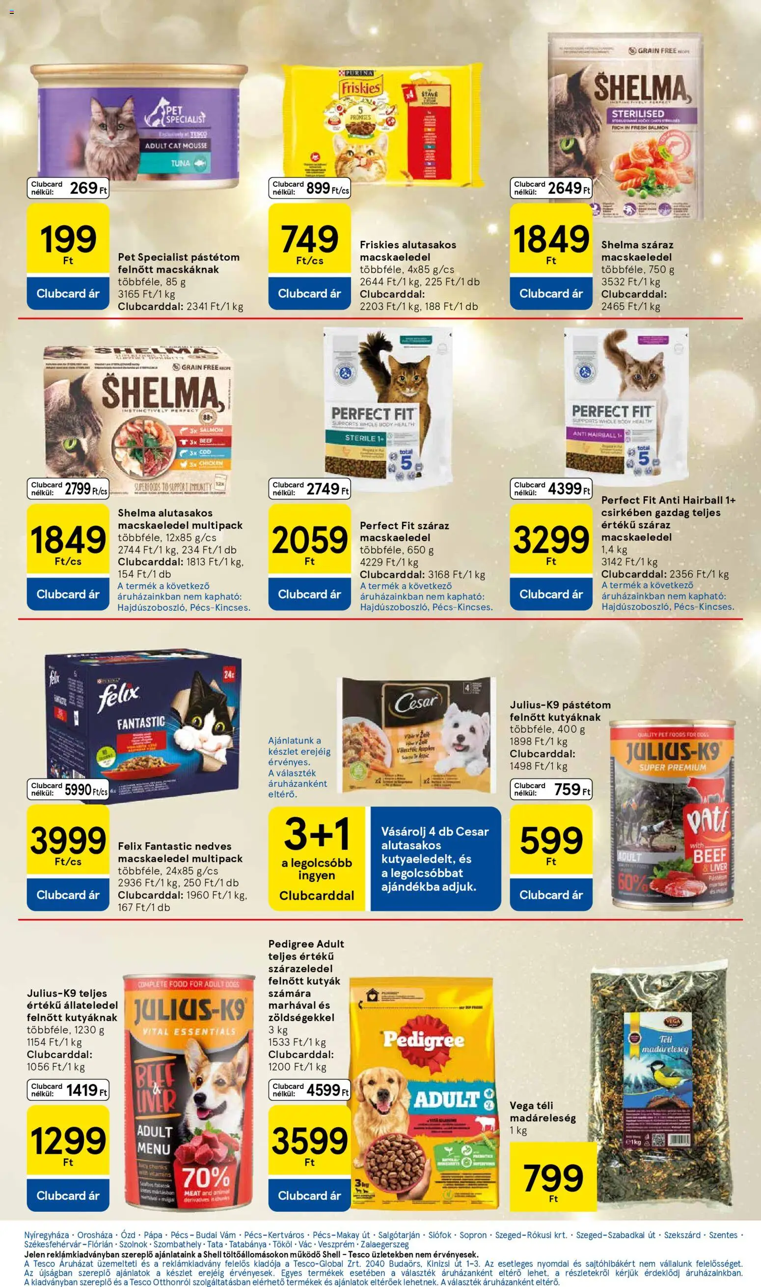 Tesco akciós ujság - amely érvényes a következő dátumtól: 13.11.2025 | Oldal: 33 | Termékek: Body, Macskaeledel, Pástétom