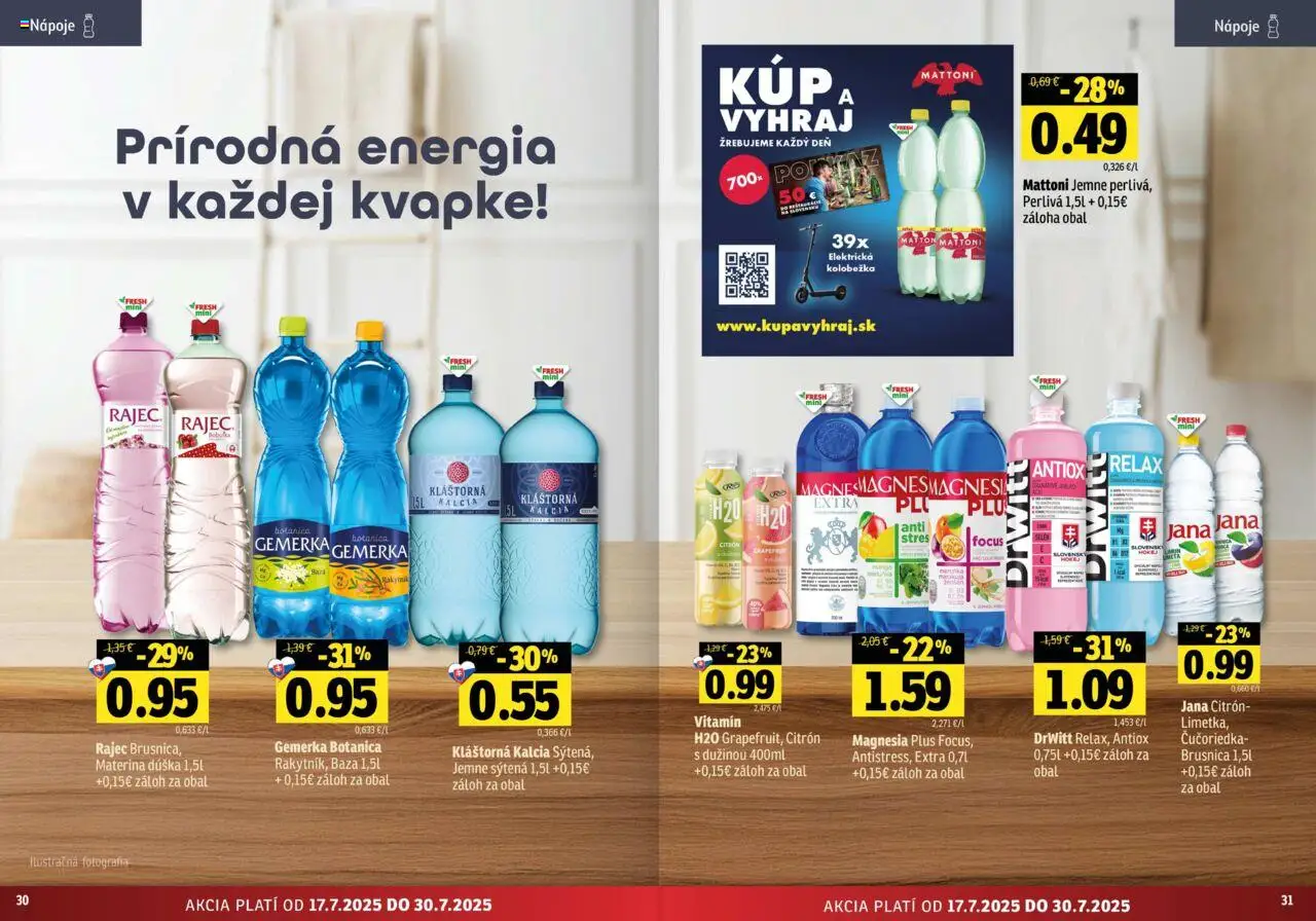 Fresh stredné a západné Slovensko │ platný od 17.07.2025 | Strana: 16 | Produkty: Elektrická kolobežka, Magnesia, Grapefruit, Mango