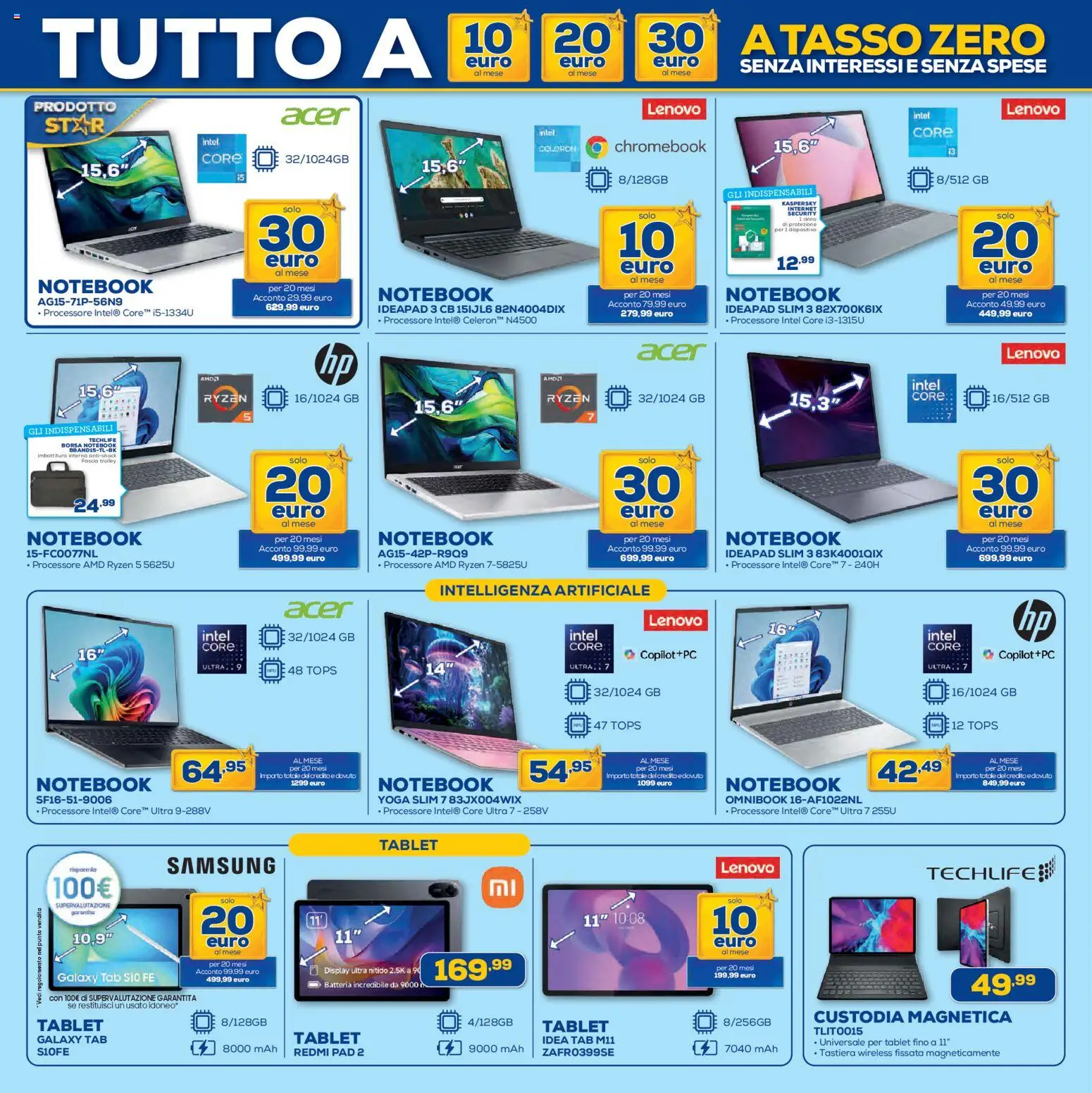Volantino Euronics del 23.04.2026 | Pagina: 6 | Prodotti: Notebook, Tablet, Batteria, Samsung