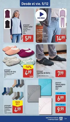 Vista previa Aldi folleto Península válido desde el 01.12.2025 | Página: 45 | Productos: Chaleco, Zapatillas