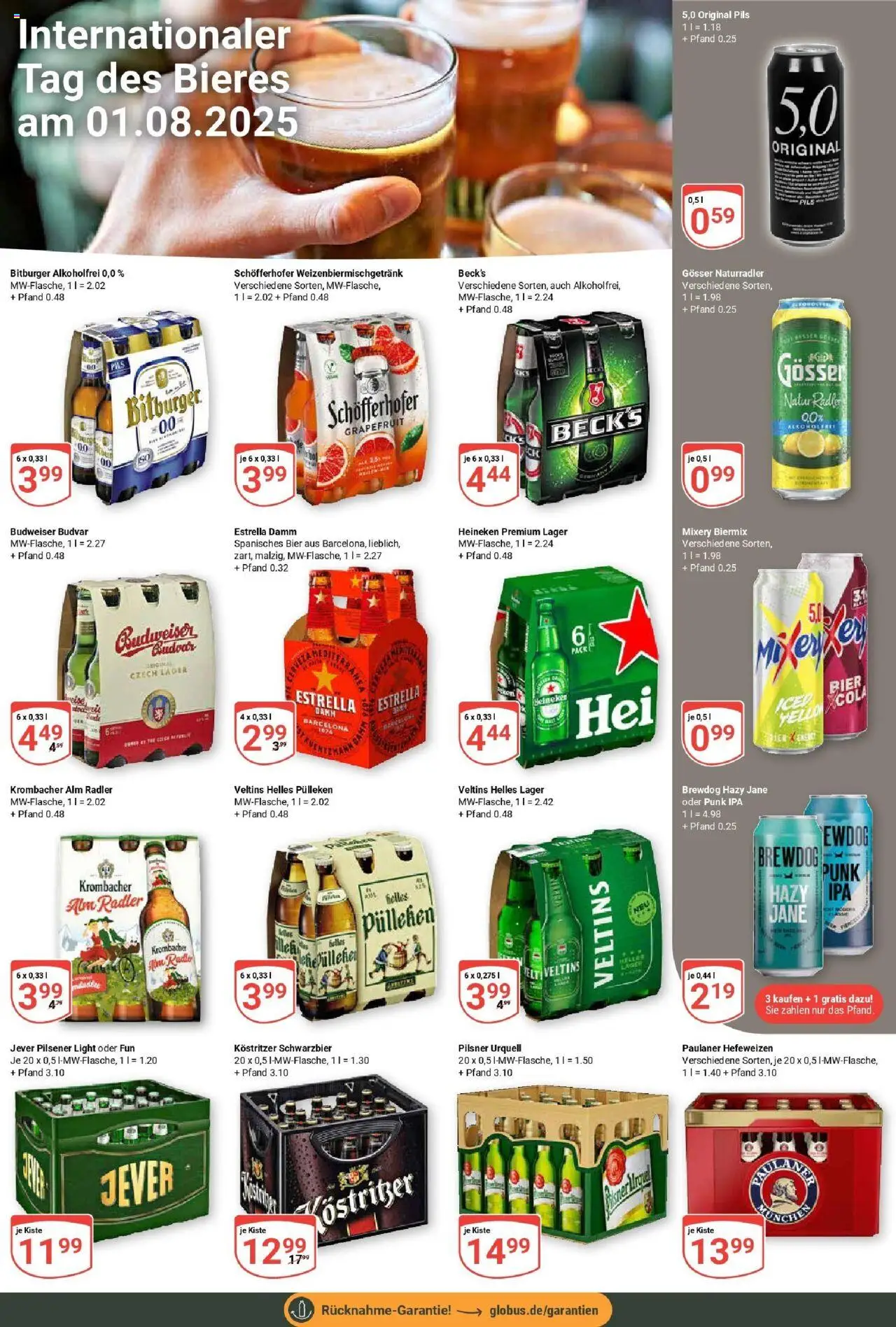 Globus prospekt Völklingen	 - gültig ab dem 28.07.2025 | Seite: 16 | Produkte: Helles pulleken, Kostritzer, Krombacher, Mixery