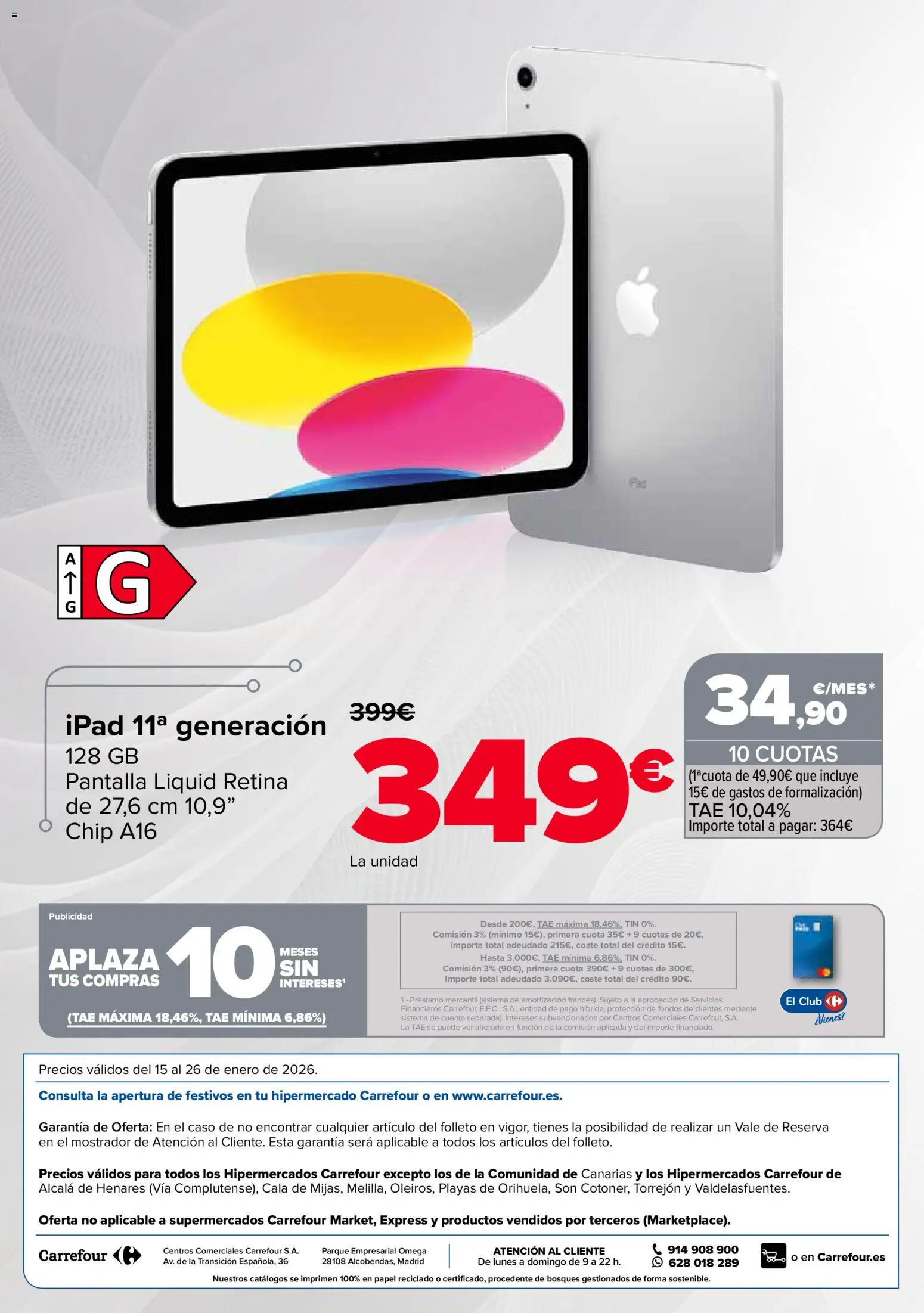 Carrefour - Apple Days │ válido desde el 15.01.2026 | Página: 5 | Productos: Ipad