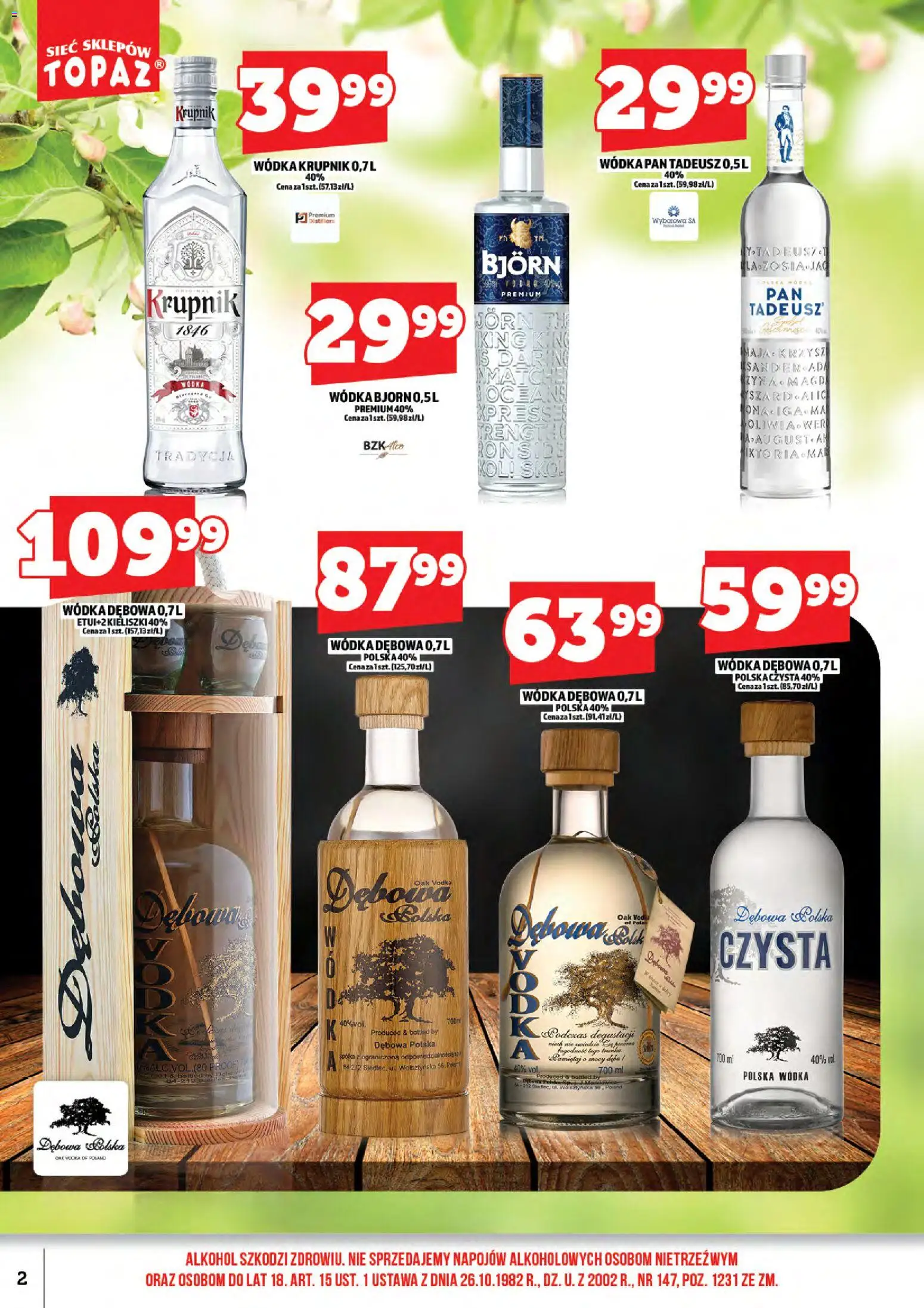 Topaz gazetka alkoholowa od 16.03.2025 | Strona: 4 | Produkty: Krupnik wódka, Vodka, Alkohol, Wódka