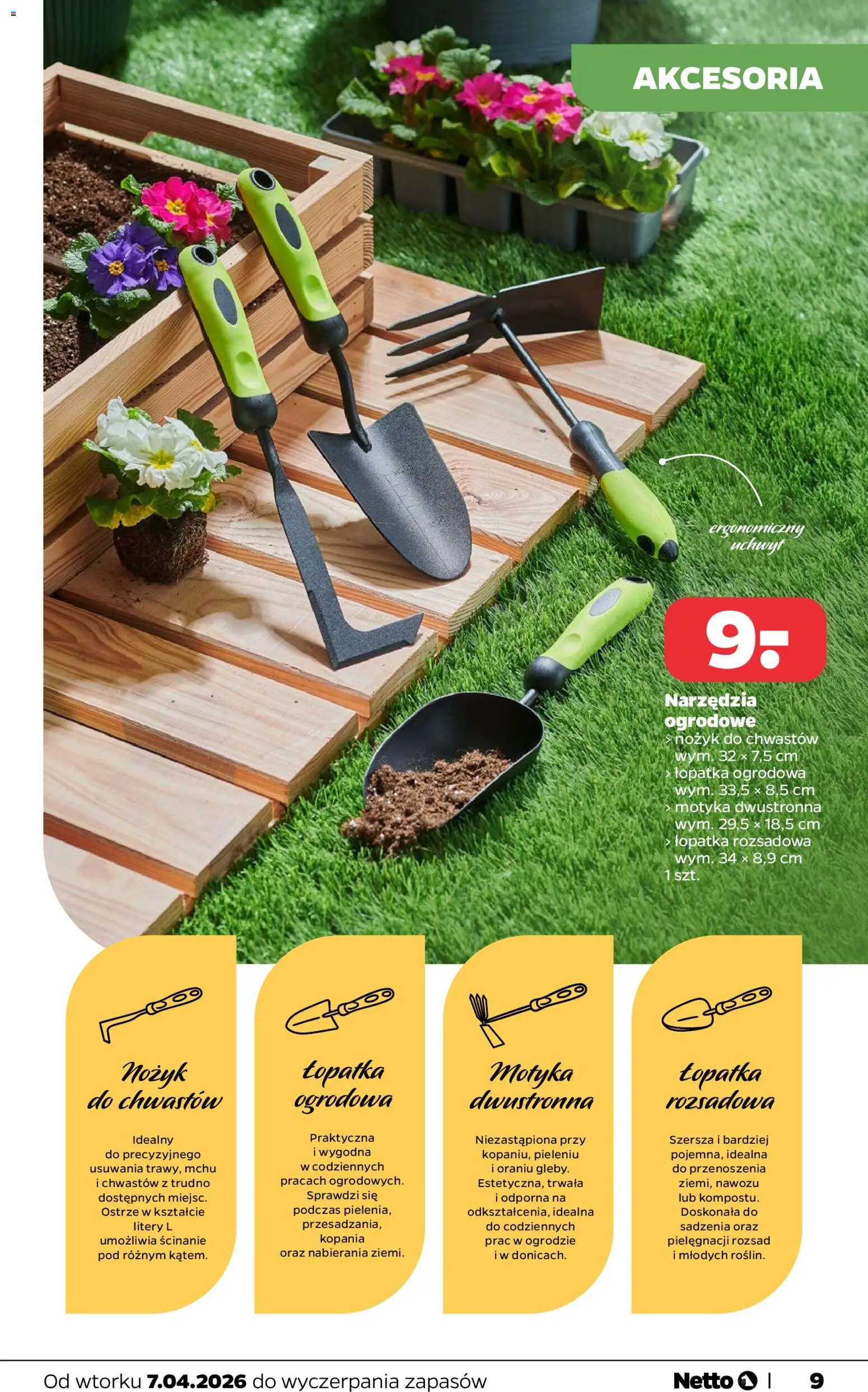 Netto gazetka - Dom i ogród od 07.04.2026 | Strona: 9 | Produkty: Nożyk