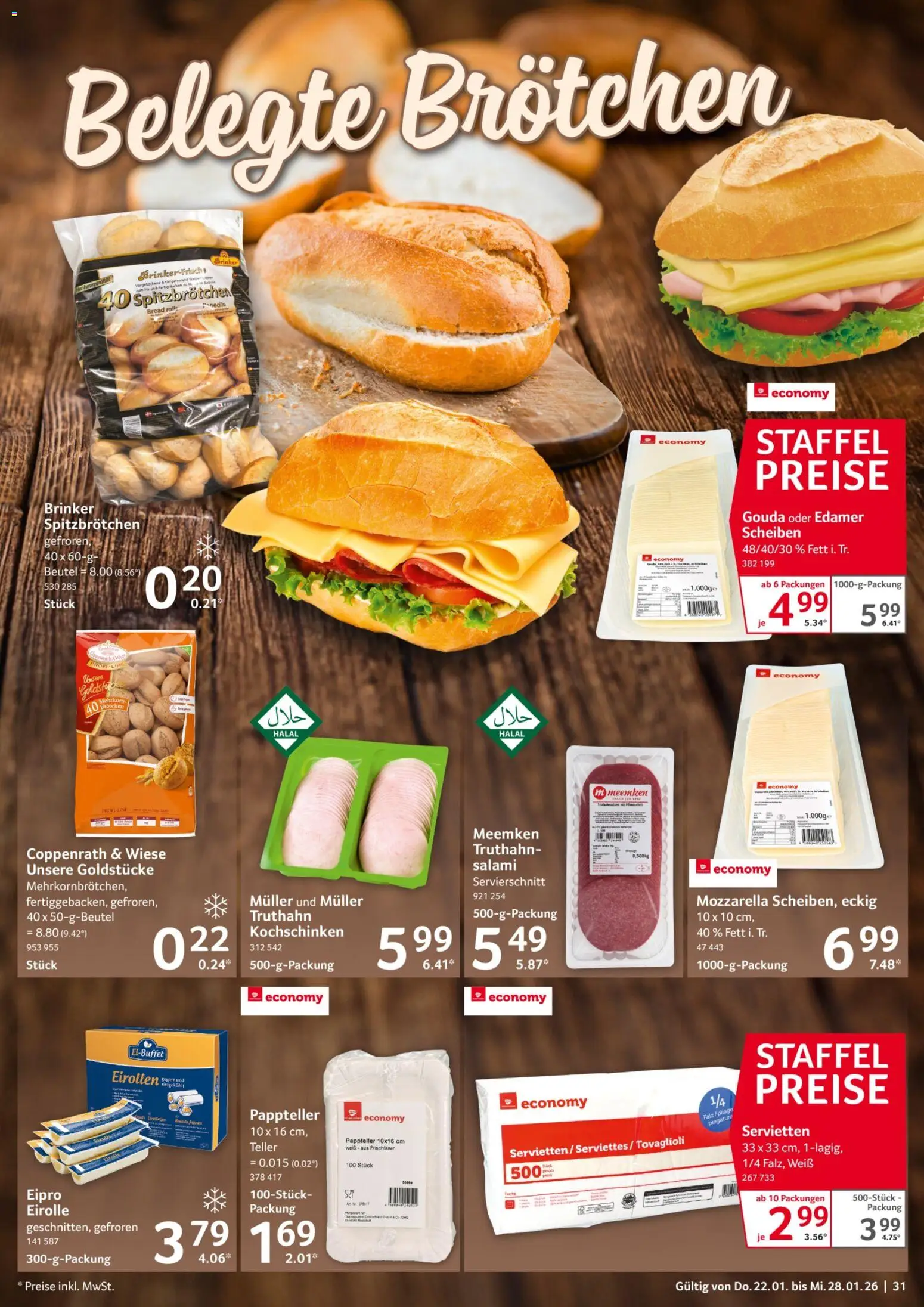 Selgros Prospekt 	 – gültig ab 22.01.2026 | Seite: 31 | Produkte: Gouda, Edamer, Salami, Meemken