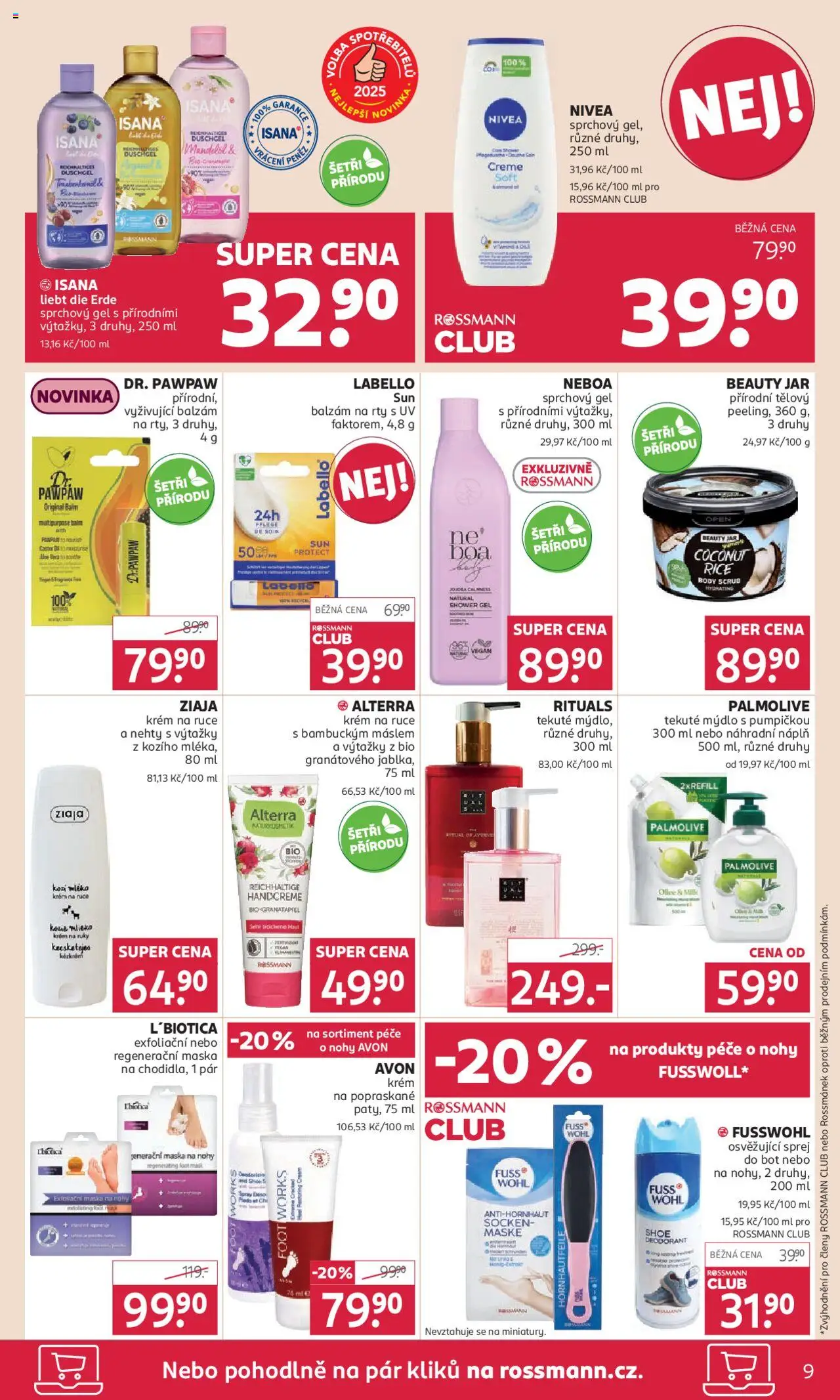 Rossmann leták od 13.08.2025 | Strana: 9 | Produkty: Mýdlo, Sprchový gel, Mléko, Jar