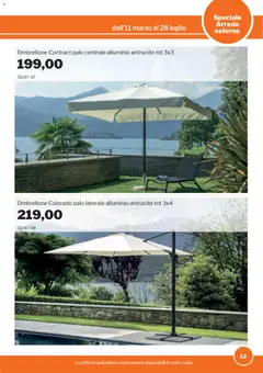 Anteprima del volantino Sogegross volantino Arredo esterno valido a partire dal 11.03.2026 | Pagina: 13 | Prodotti: Ombrellone, Alluminio