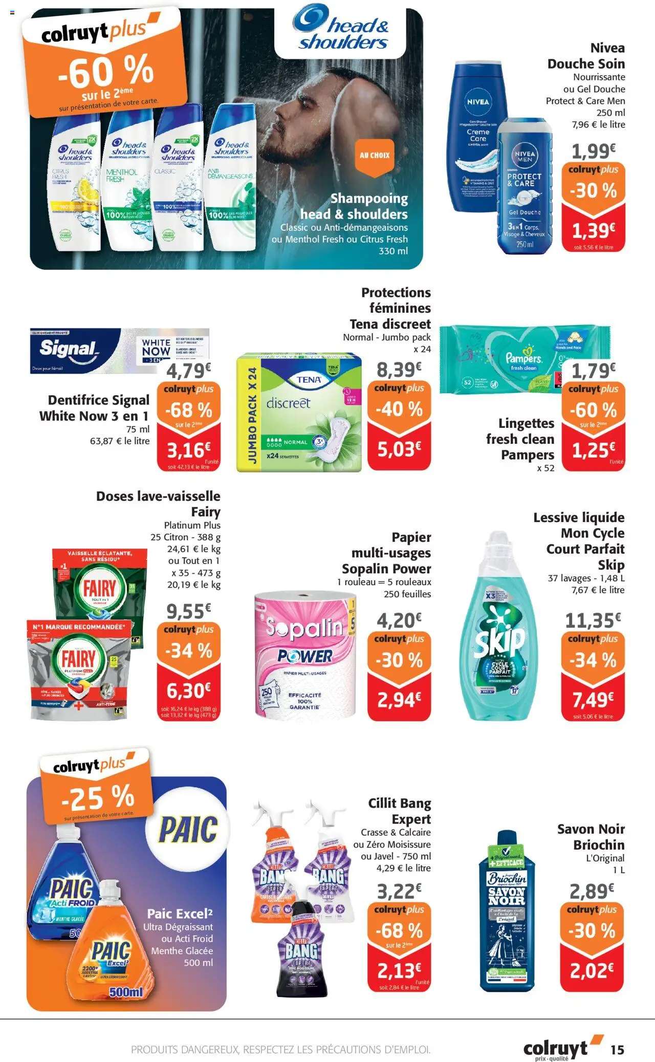  | Page: 15 | Produits: Menthe, Shampooing, Dentifrice, Lessive Liquide