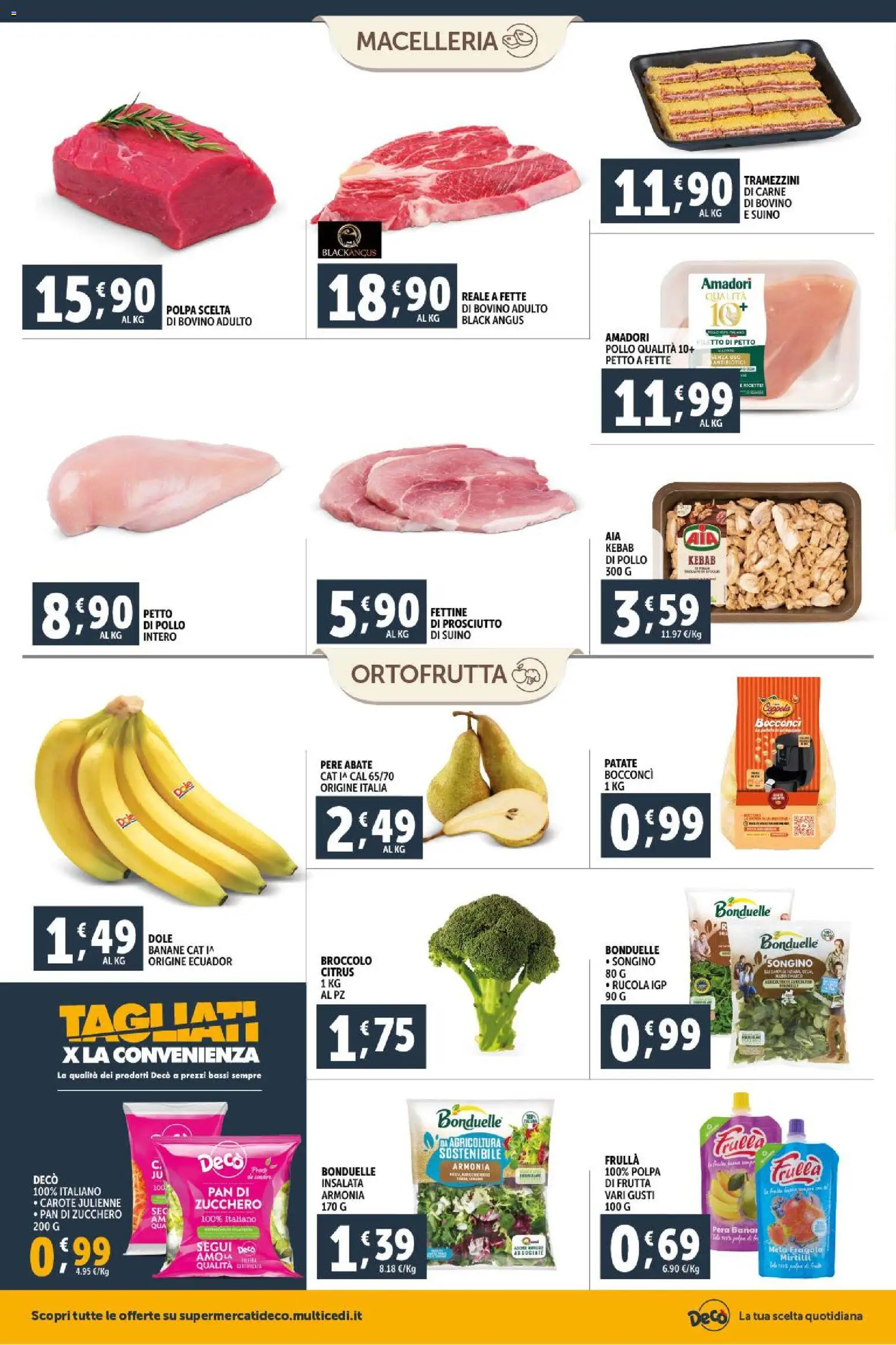 Volantino Decò del 20.01.2026 | Pagina: 5 | Prodotti: Bovino, Pollo, Rucola, Patate