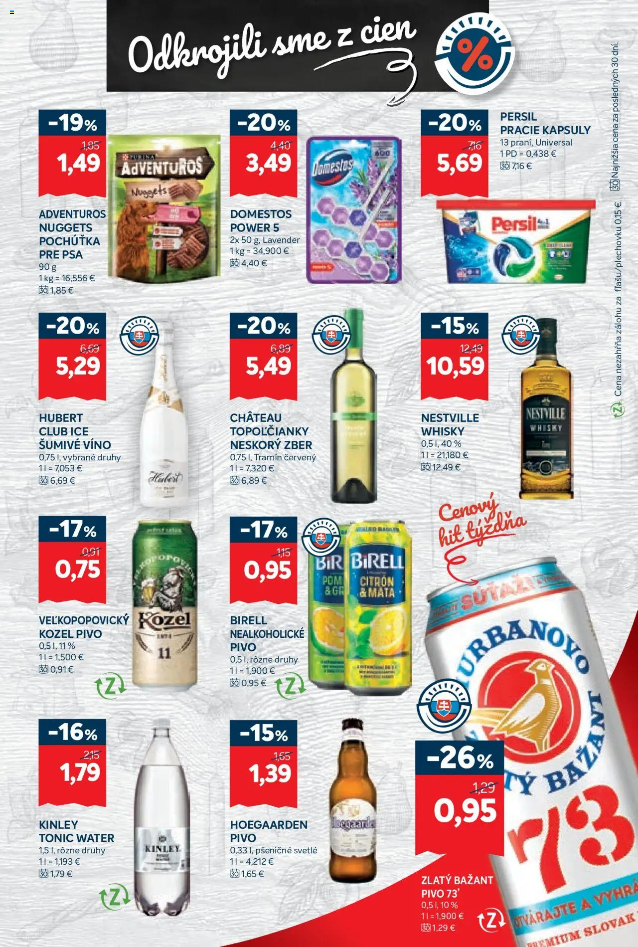 Kraj leták │ platný od 10.07.2025 | Strana: 7 | Produkty: Pivo, Birell, Zlatý Bažant, Domestos