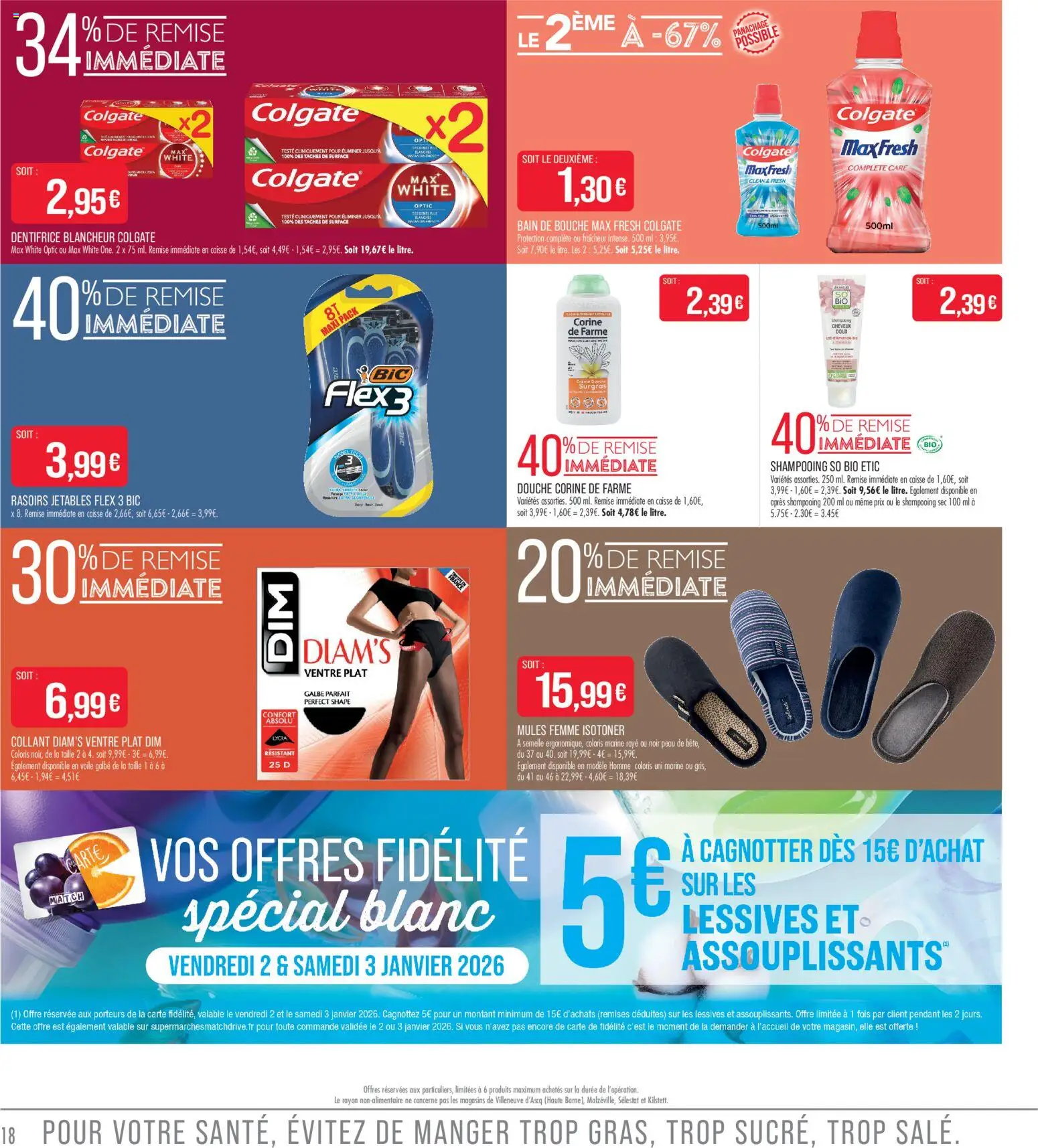 {H1} | Page: 18 | Produits: Shampooing, Dentifrice, Bain de bouche, Douche
