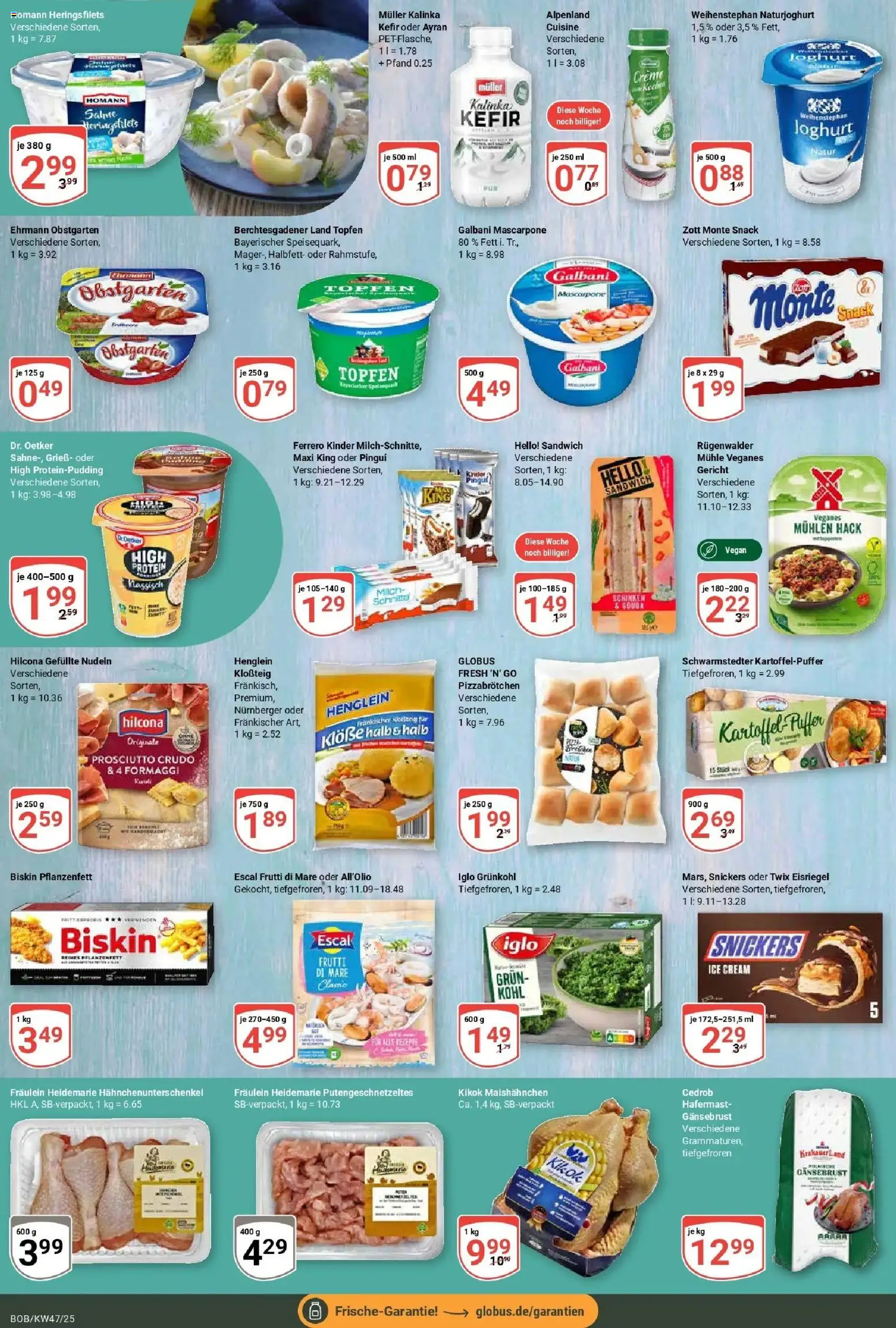 Globus prospekt Bobenheim-Roxheim	 (ab 17.11.2025) » Angebote online | Seite: 10 | Produkte: Mühle, Kefir, Mascarpone, Snickers