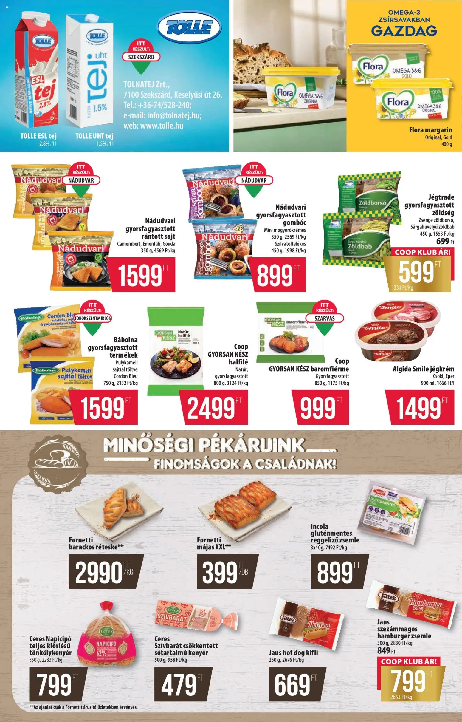 COOP akciós ujság - amely érvényes a következő dátumtól: 09.04.2026 | Oldal: 4 | Termékek: Rántott sajt, Kenyér, Eper, Jégkrém