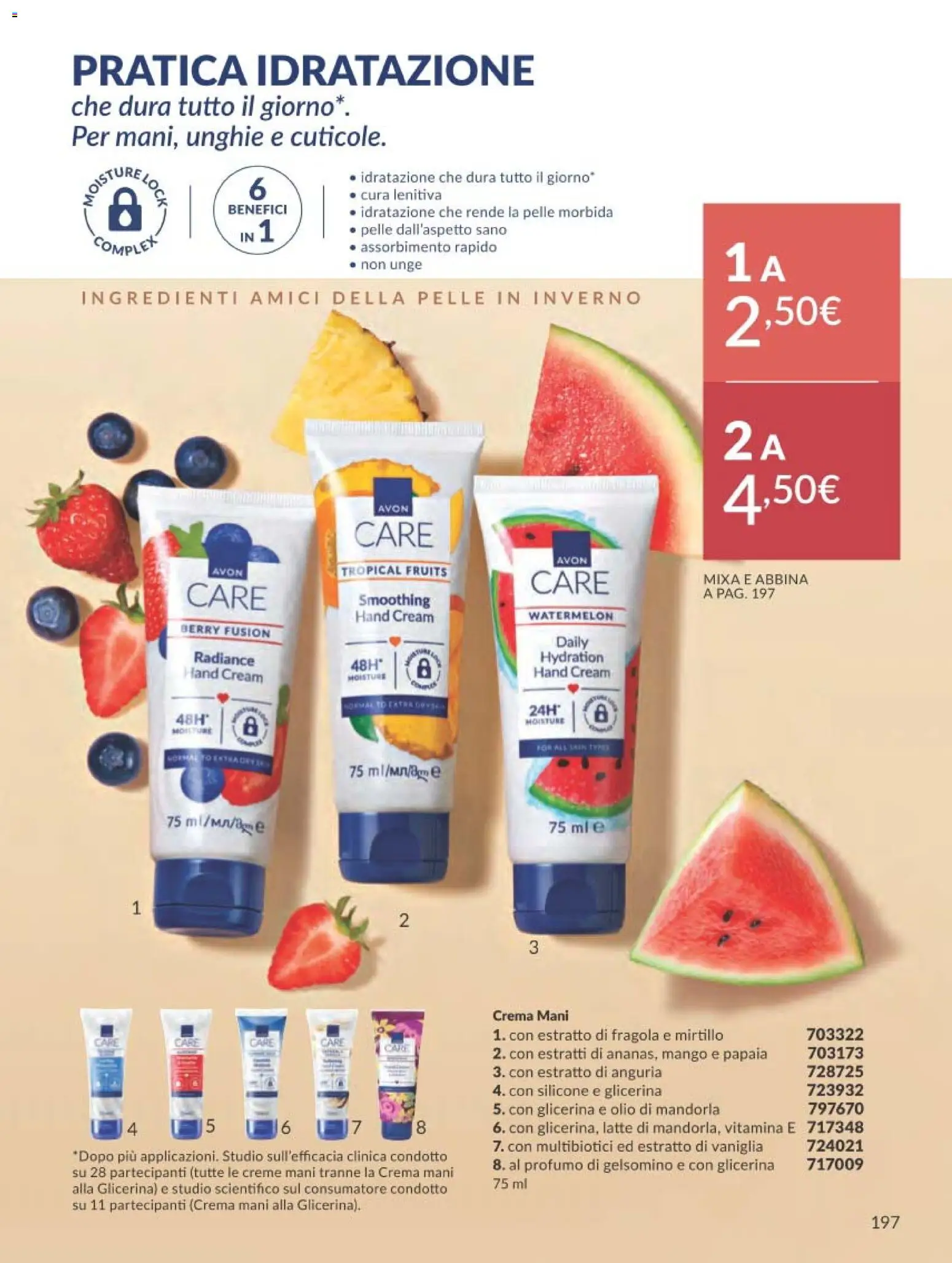 Volantino Avon del 31.12.2025 | Pagina: 197 | Prodotti: Latte, Olio, Anguria, Silicone