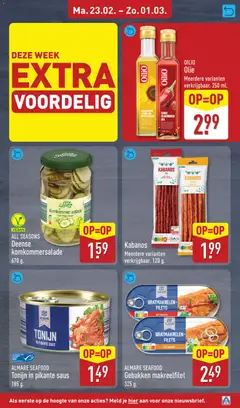 Aldi - Folder week 9 - Voorbeeld van een folder van Aldi, geldig van 23.02.2026 | Pagina: 15 | Producten: Deens, Olie, Salade, Saus
