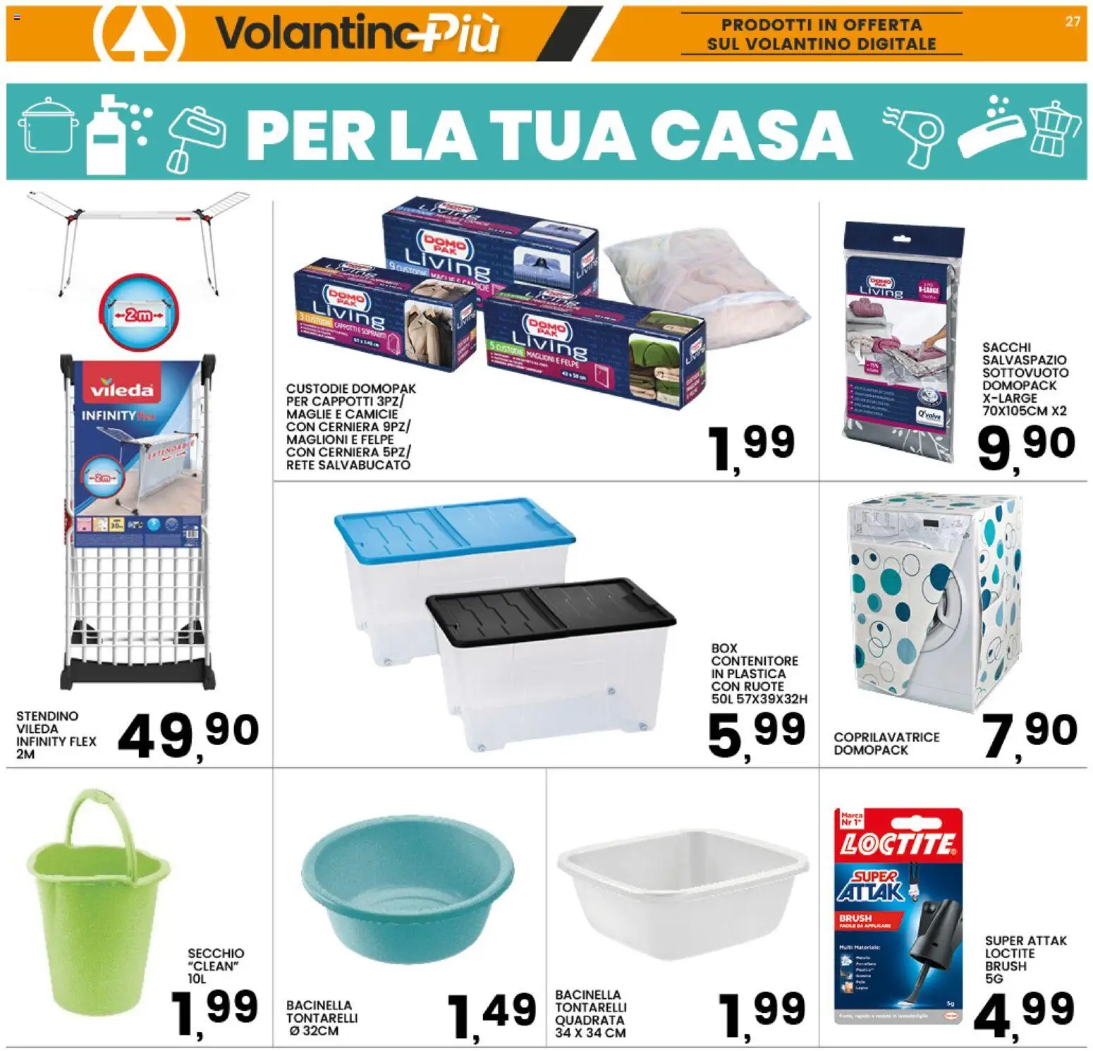 Volantino Interspar del 23.02.2026 | Pagina: 27 | Prodotti: Secchio, Contenitore, Stendino