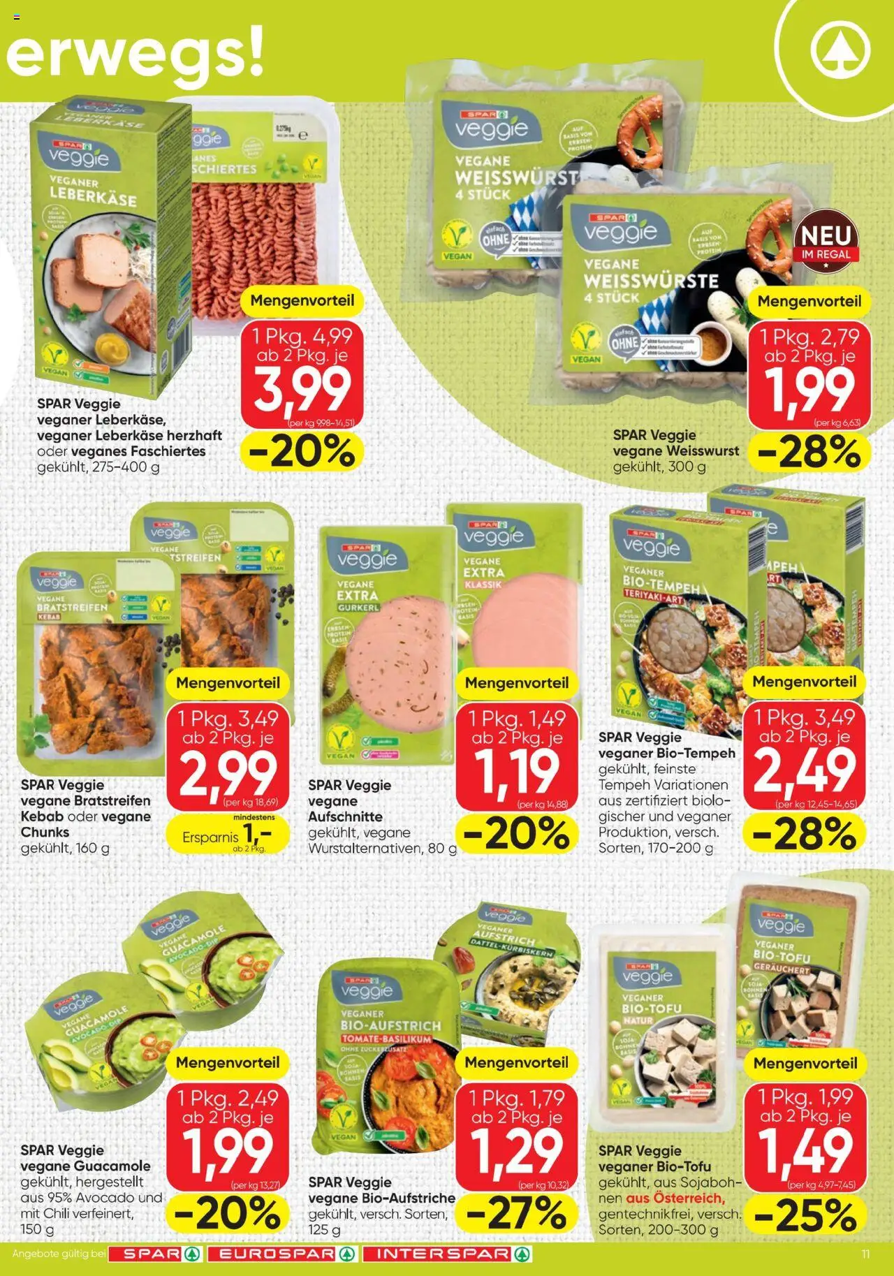 Spar Flugblatt gültig ab 11.09.2025 | Seite: 11 | Produkte: Avocado, Chili, Regal