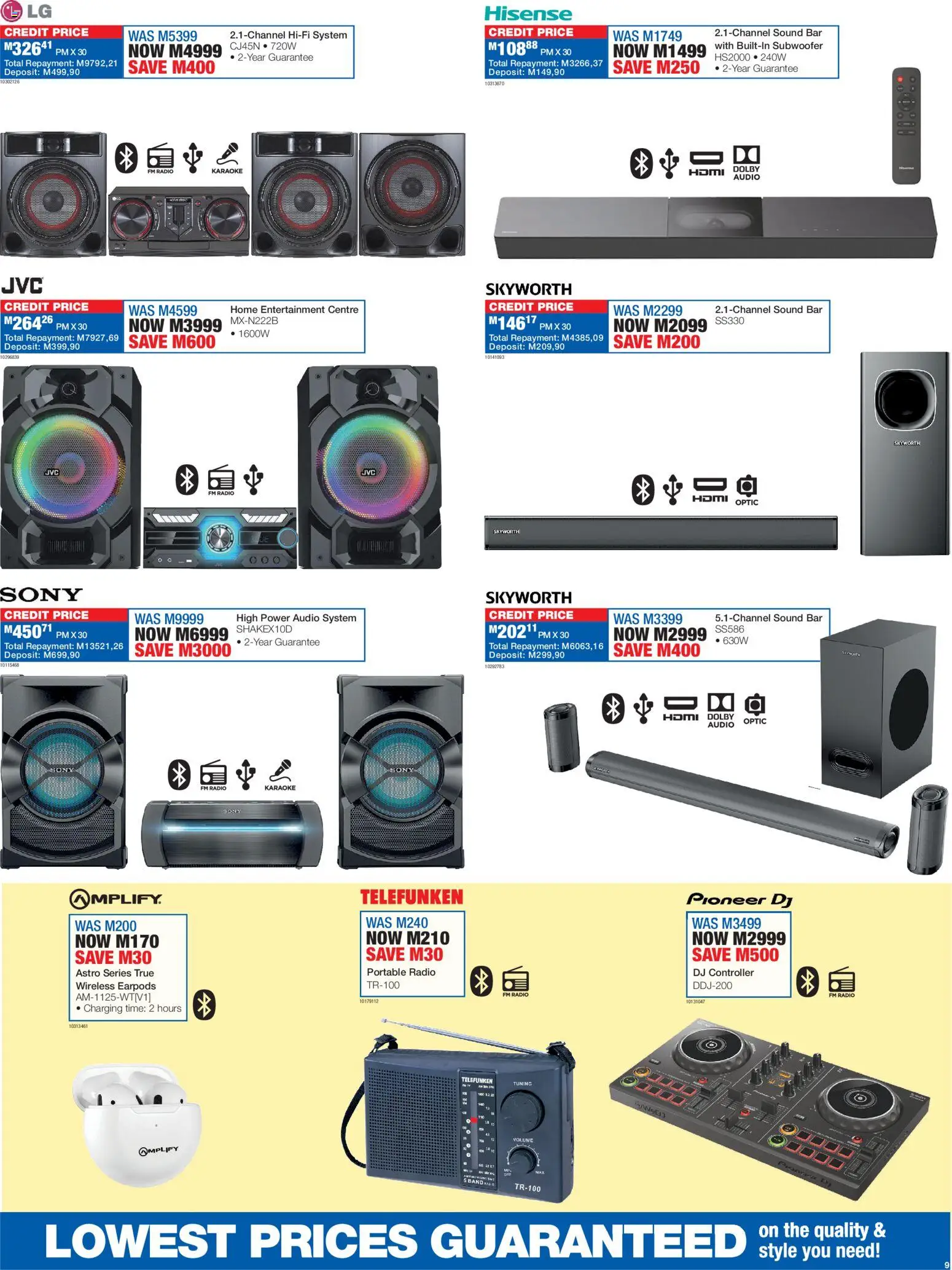 New OK Furniture catalogue – valid from 27.12.2025 | Page: 9 | Products: Audio, Radio, Subwoofer