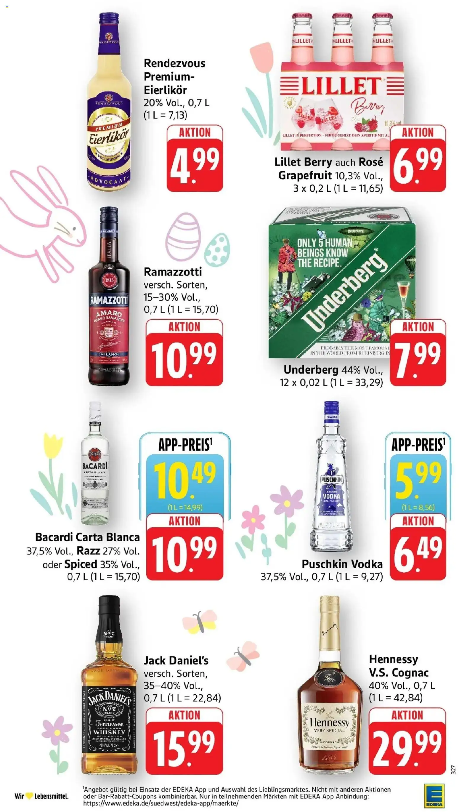 Edeka prospekt Großostheim	 – gültig ab 23.03.2026 | Seite: 36 | Produkte: Jack Daniel's, Grapefruit, Ramazzotti, Underberg