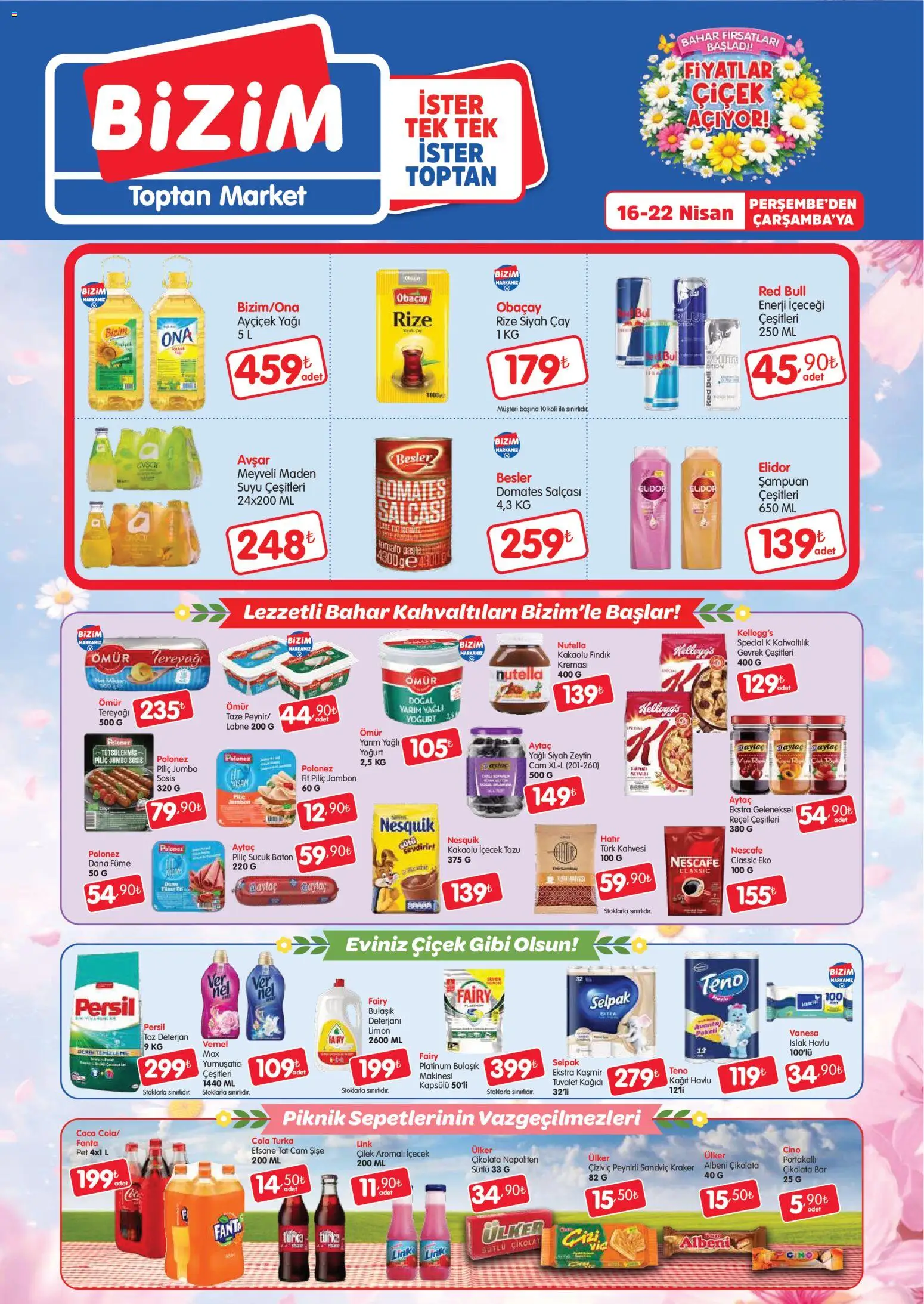 Bizim Toptan - Bizim Kart Katalogu - 16.04.2026 tarihinden itibaren geçerlidir | Sayfa: 1 | Ürünler: Tuvalet, Çilek, Sosis, Dana füme