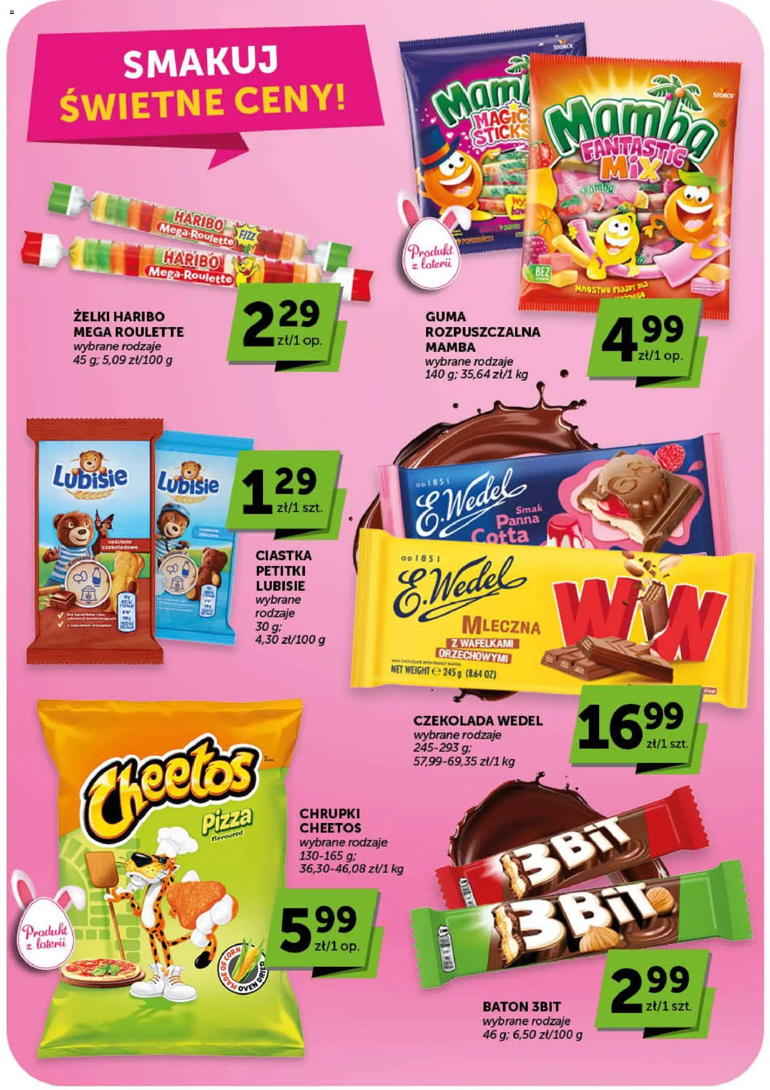 Euro Sklep gazetka - Minimarket od 09.04.2026 | Strona: 15 | Produkty: Żelki haribo, Żelki, Pizza, Ciastka
