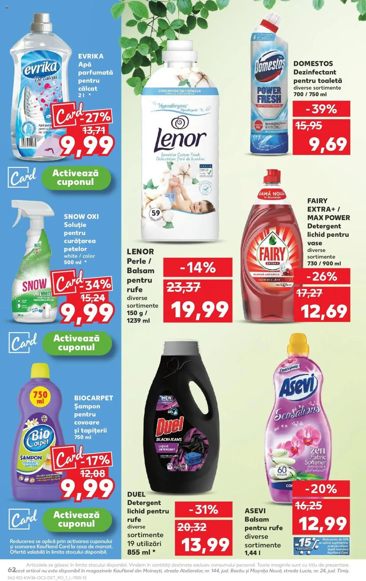 Noul catalog Kaufland – valabil de la 03.09.2025 | Pagină: 62 | Produse: Akrilik boya, Șampon, Yorgan, Apă