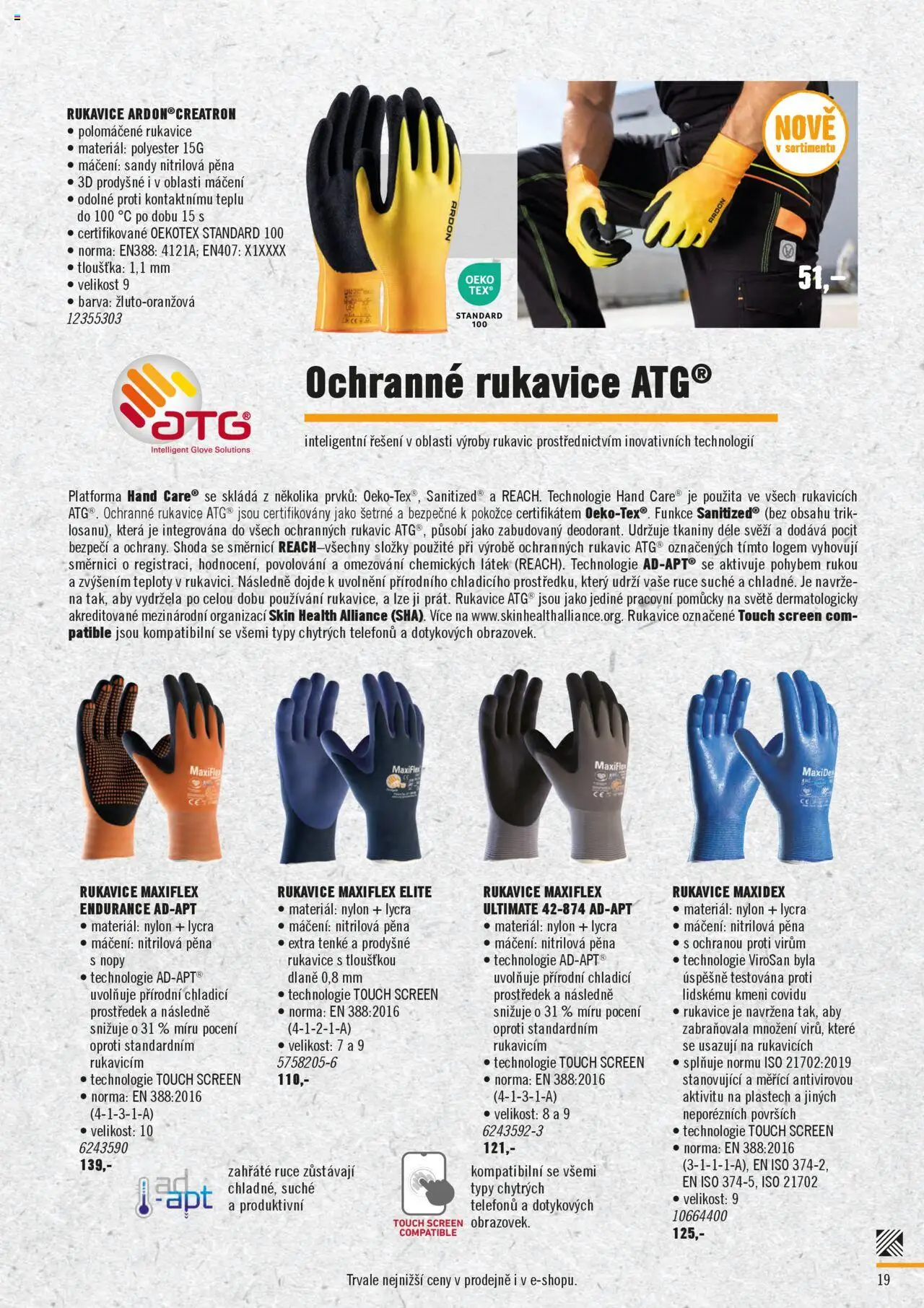 HORNBACH katalog - Pracovní oblečení od 12.04.2025 | Strana: 19 | Produkty: Rukavice