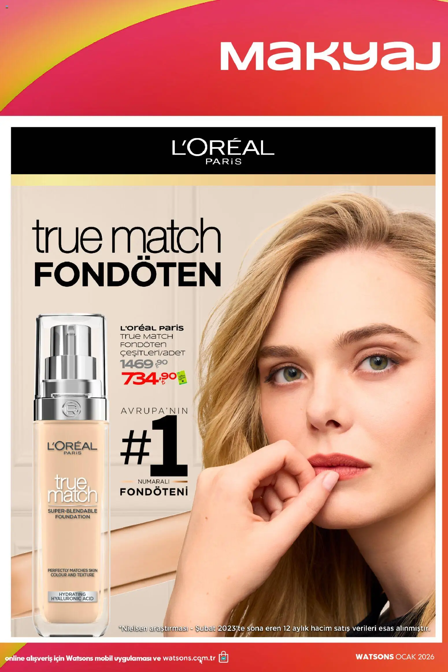 Watsons aktüel ürünler kataloğu yayımlandı! Bu hafta 02 - 28 Ocak 2026 günü Watsons indirimli ürünleri