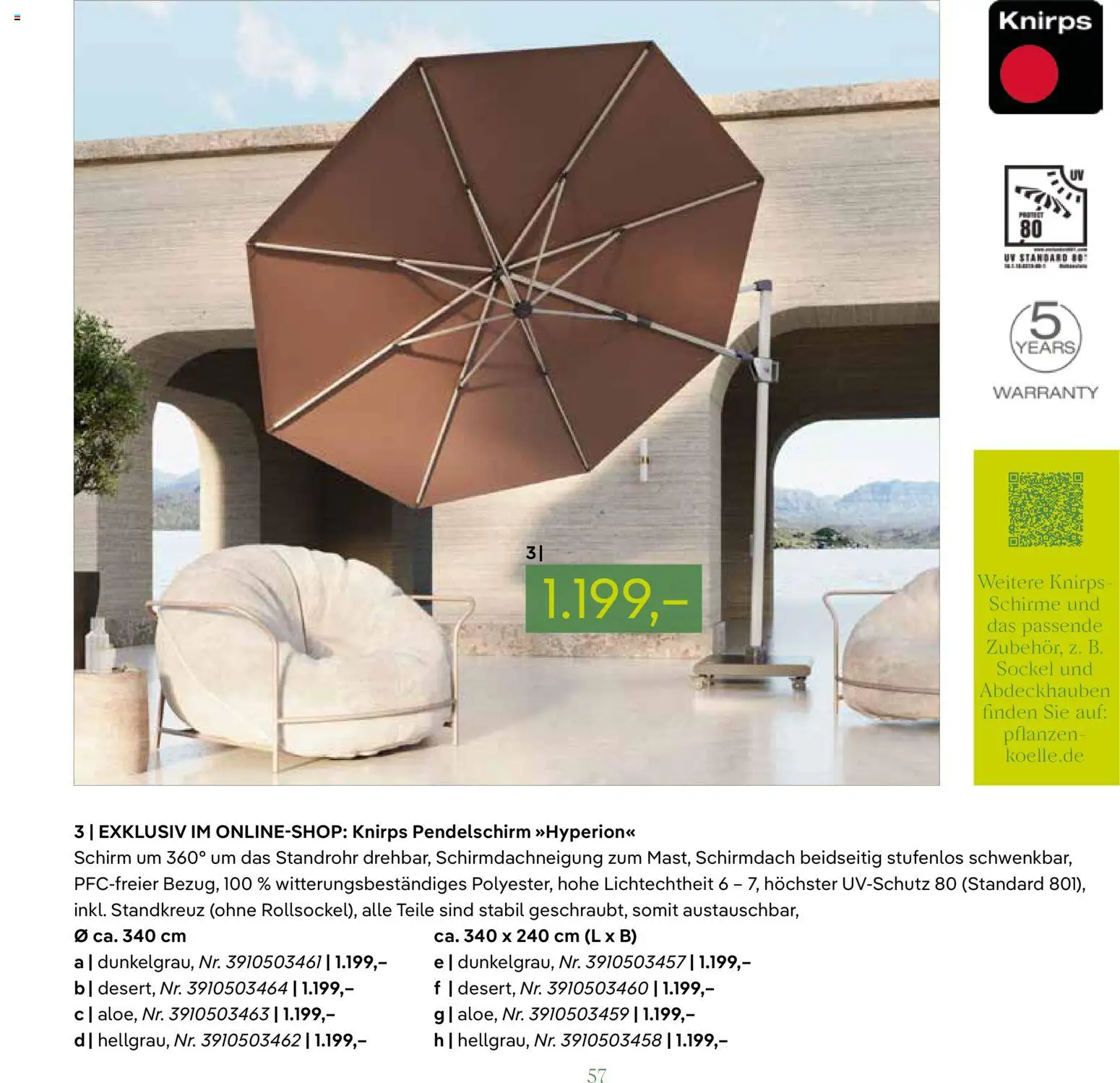 Pflanzen-Kölle GARTENMÖBEL 2026 – gültig ab 07.03.2026 | Seite: 57