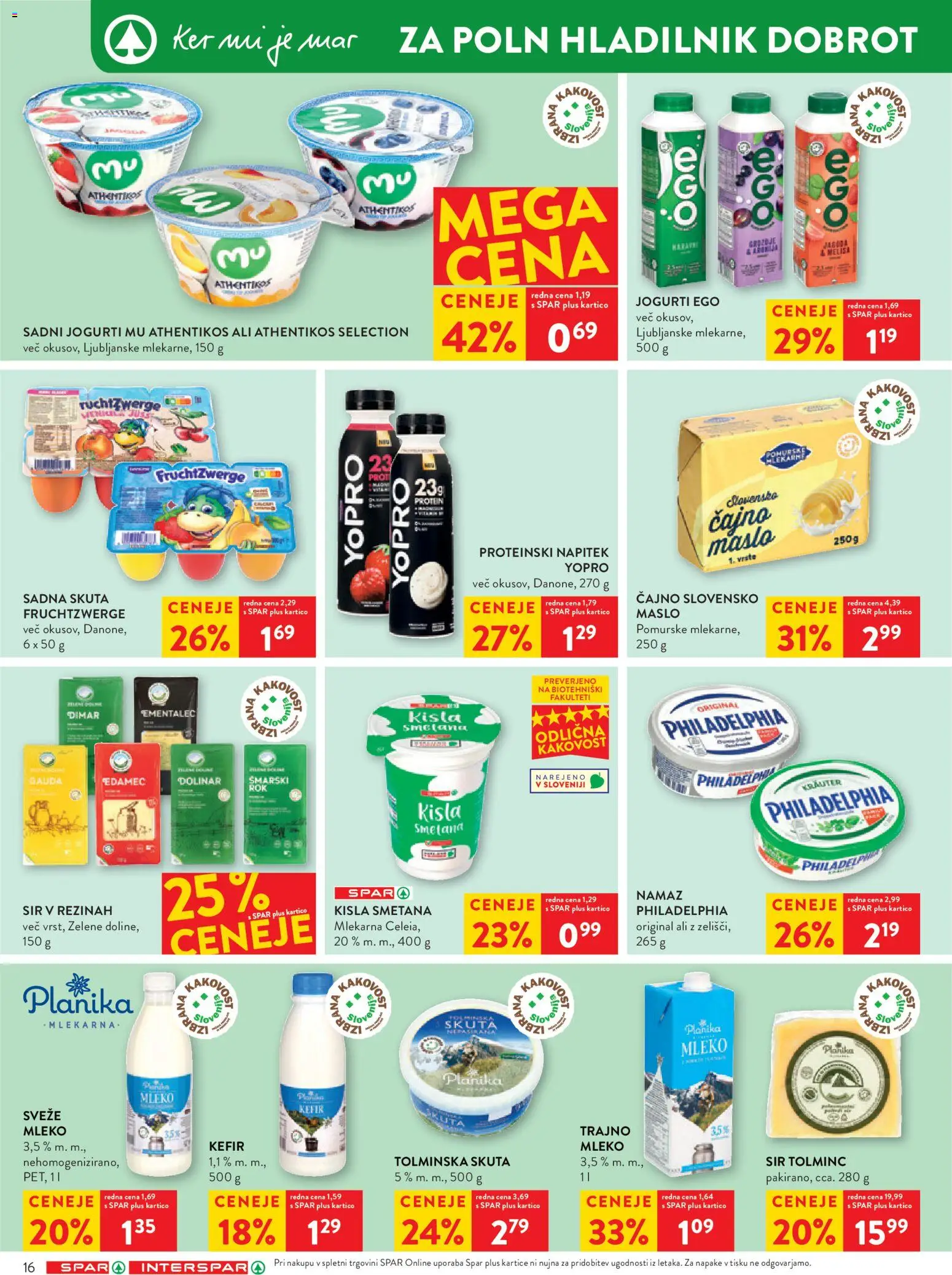 Novi Spar katalog ponudbe – veljaven od 22.04.2026 | Stran: 18 | Izdelki: Hladilnik, Gauda, Mleko, Skuta