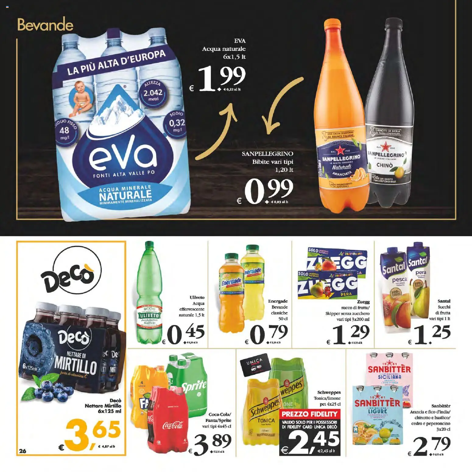 Volantino Decò del 13.02.2026 | Pagina: 26 | Prodotti: Chinotto, Zucchero, Pera, Bibite