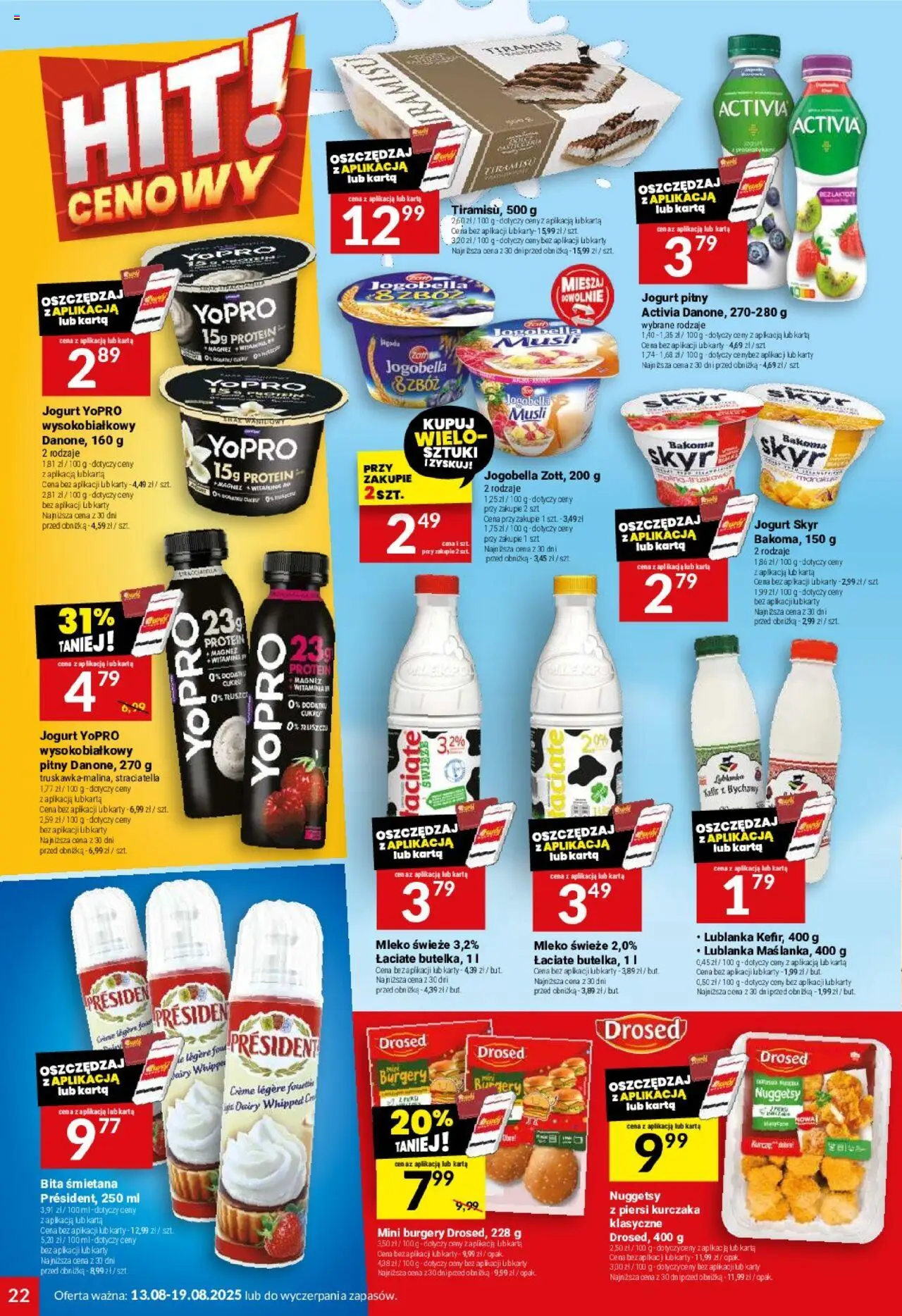 Twój Market Gazetka od 13.08.2025 | Strona: 22 | Produkty: Karta, Mleko, Musli, Skyr