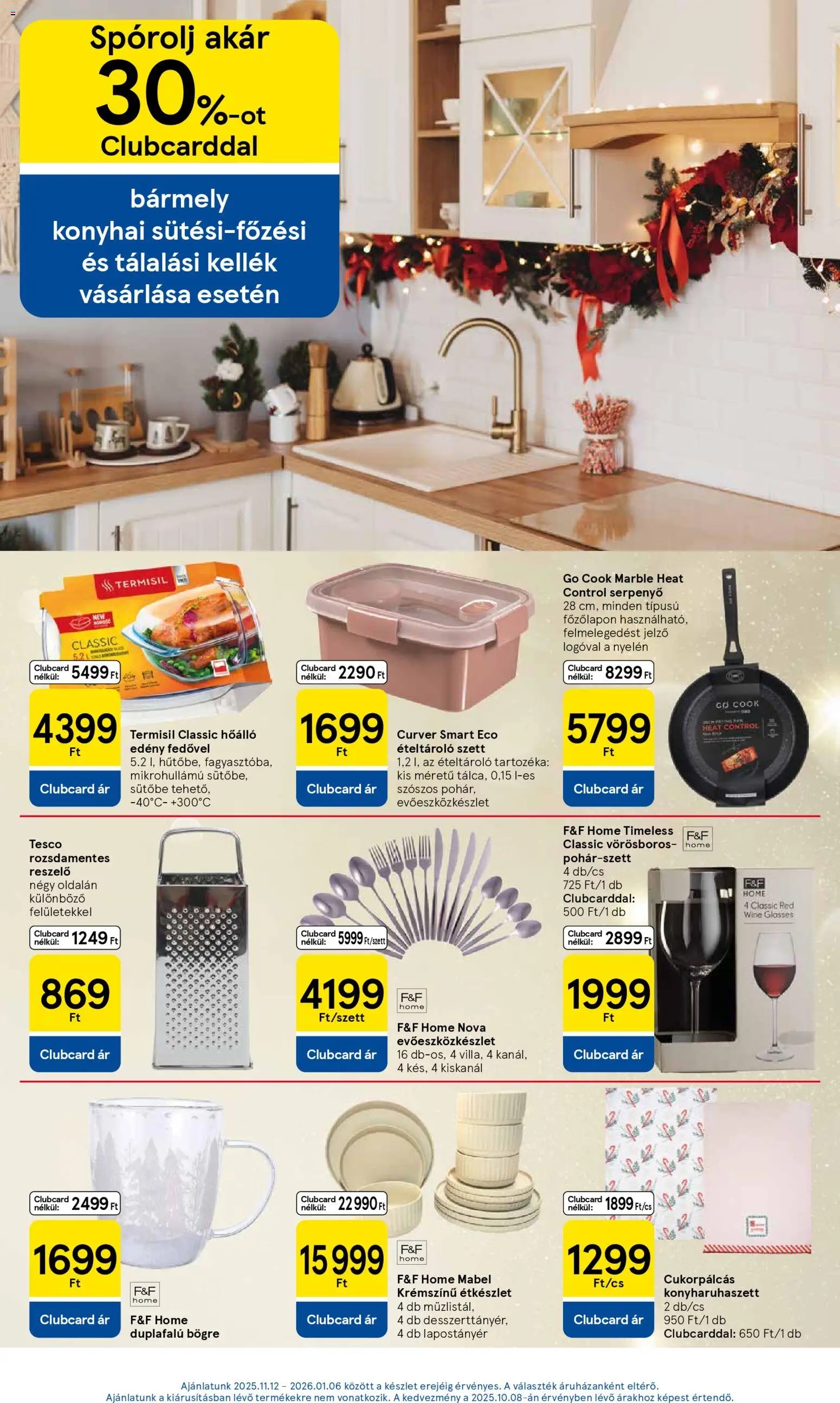 Tesco akciós ujság - amely érvényes a következő dátumtól: 13.11.2025 | Oldal: 35 | Termékek: Edény, Bögre, Étkészlet, Serpenyő