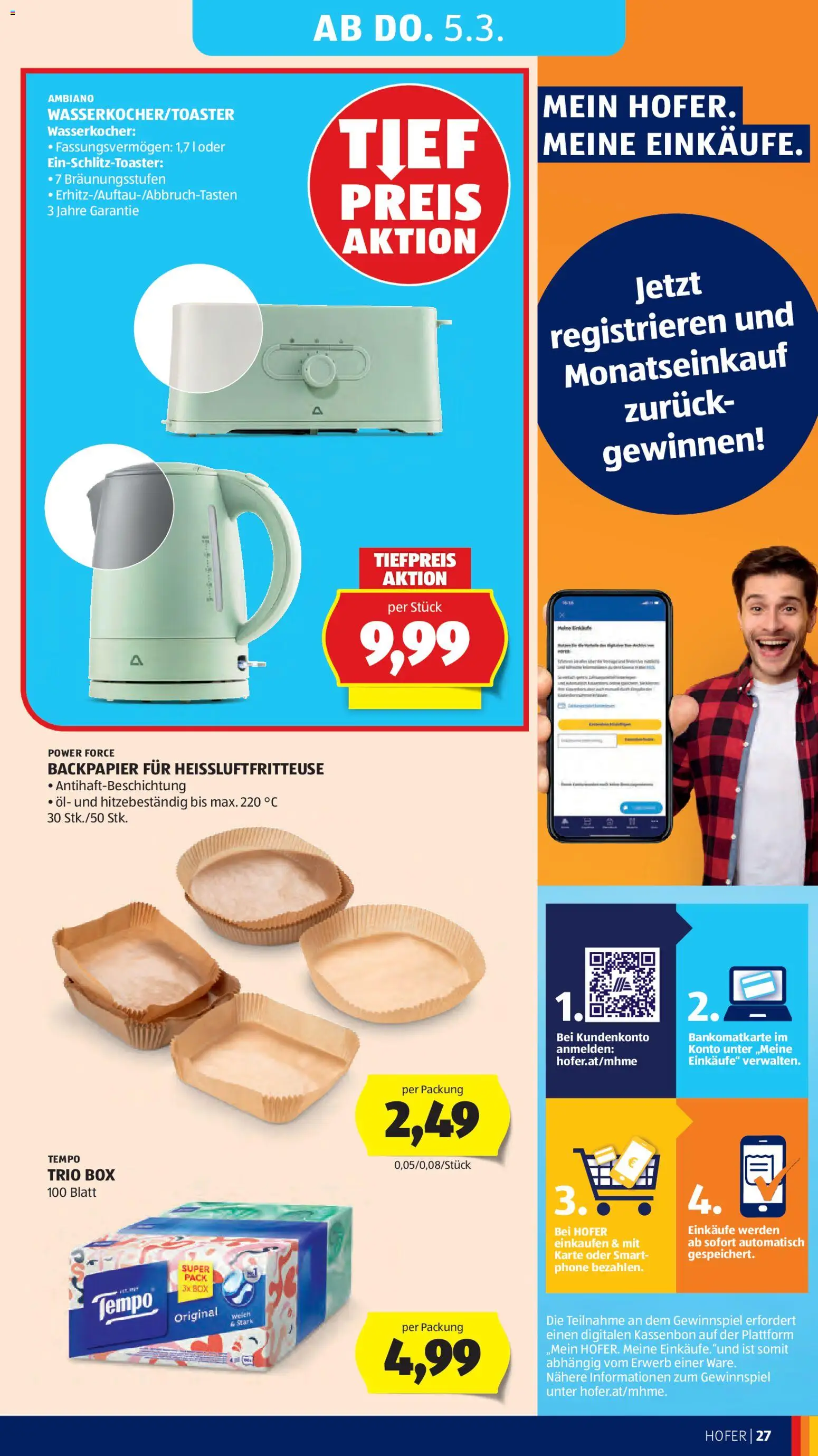 Hofer Flugblatt gültig ab 25.02.2026 | Seite: 31 | Produkte: Wasserkocher, Box, Öl