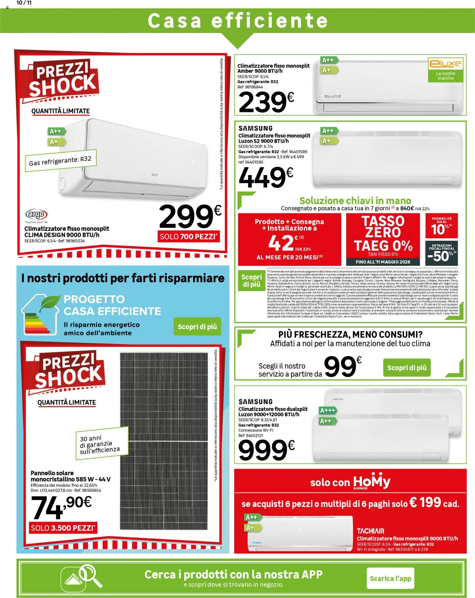 Volantino Leroy Merlin del 08.04.2026 | Pagina: 10 | Prodotti: Climatizzatore, Samsung